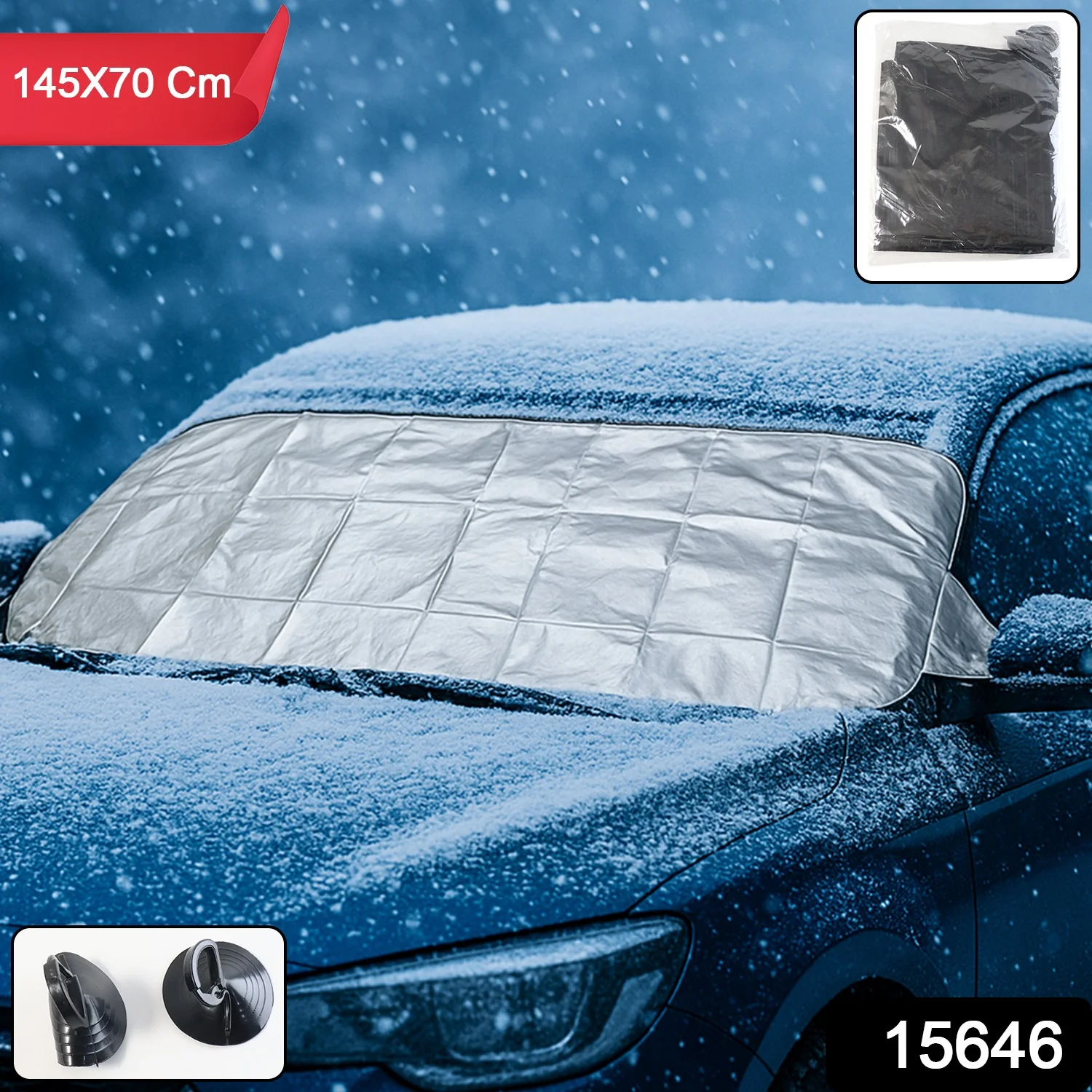 Universal Car Windshield Snow & Sun Protection Cover (145×70 cm) - Image 2