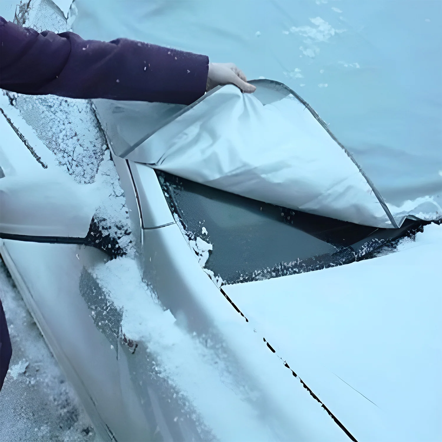 Universal Car Windshield Snow & Sun Protection Cover (145×70 cm) - Image 3