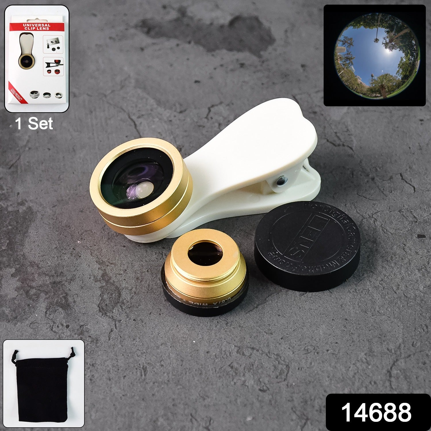 Universal Clip-On Mobile Camera Lens Kit (1 Set) - Image 2
