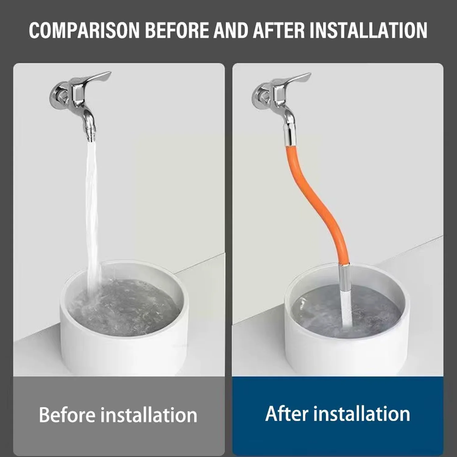 Flexible Faucet Extender Sprayer (27 Cm / Mix Design / 1 Pc) - Image 3
