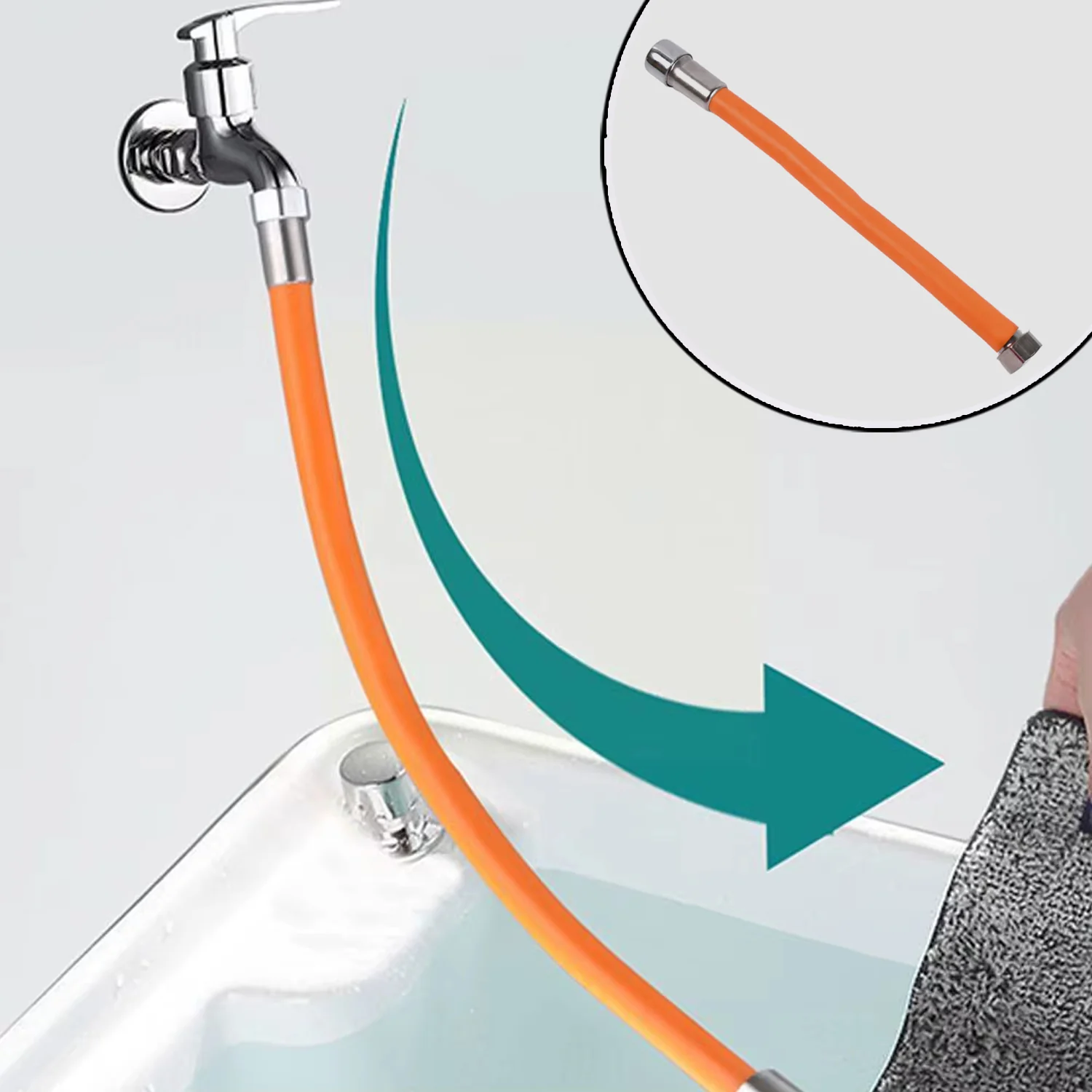 Flexible Faucet Extender Sprayer (27 Cm / Mix Design / 1 Pc) - Image 4