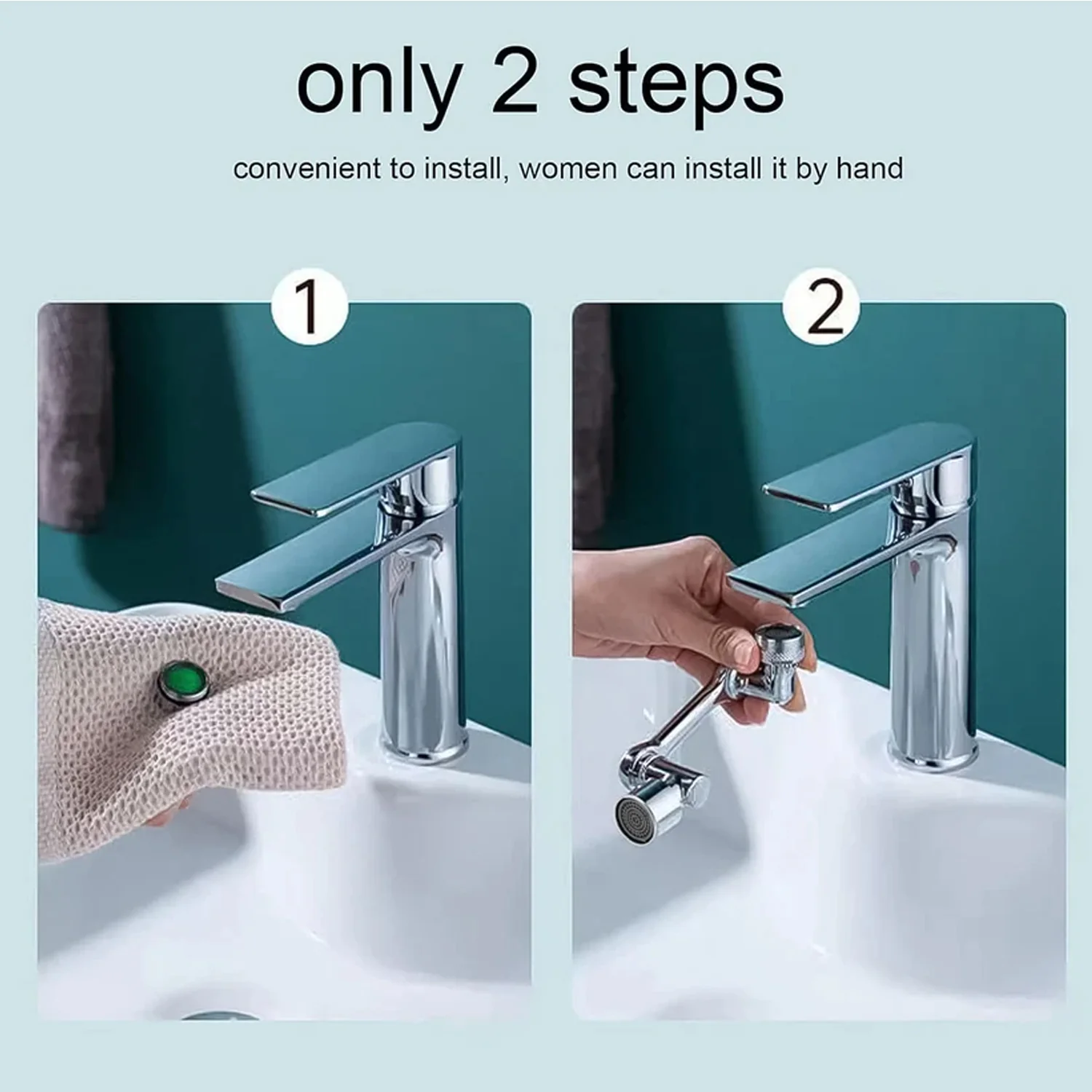 Universal Faucet Extension Splash-Proof Nozzle (1 Pc) - Image 7