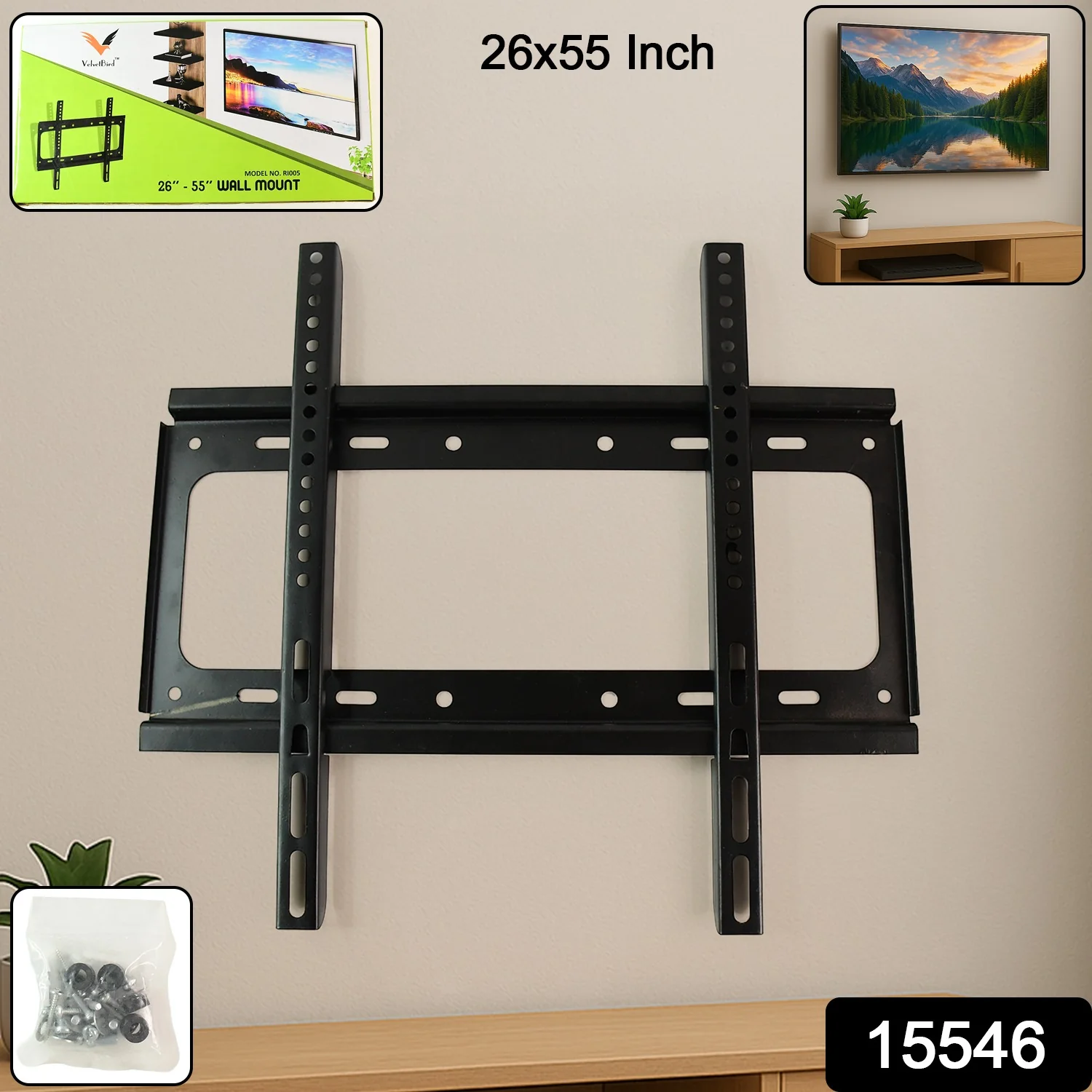 Universal Heavy Duty Adjustable Metal LED LCD TV Wall Mount Bracket - Image 2