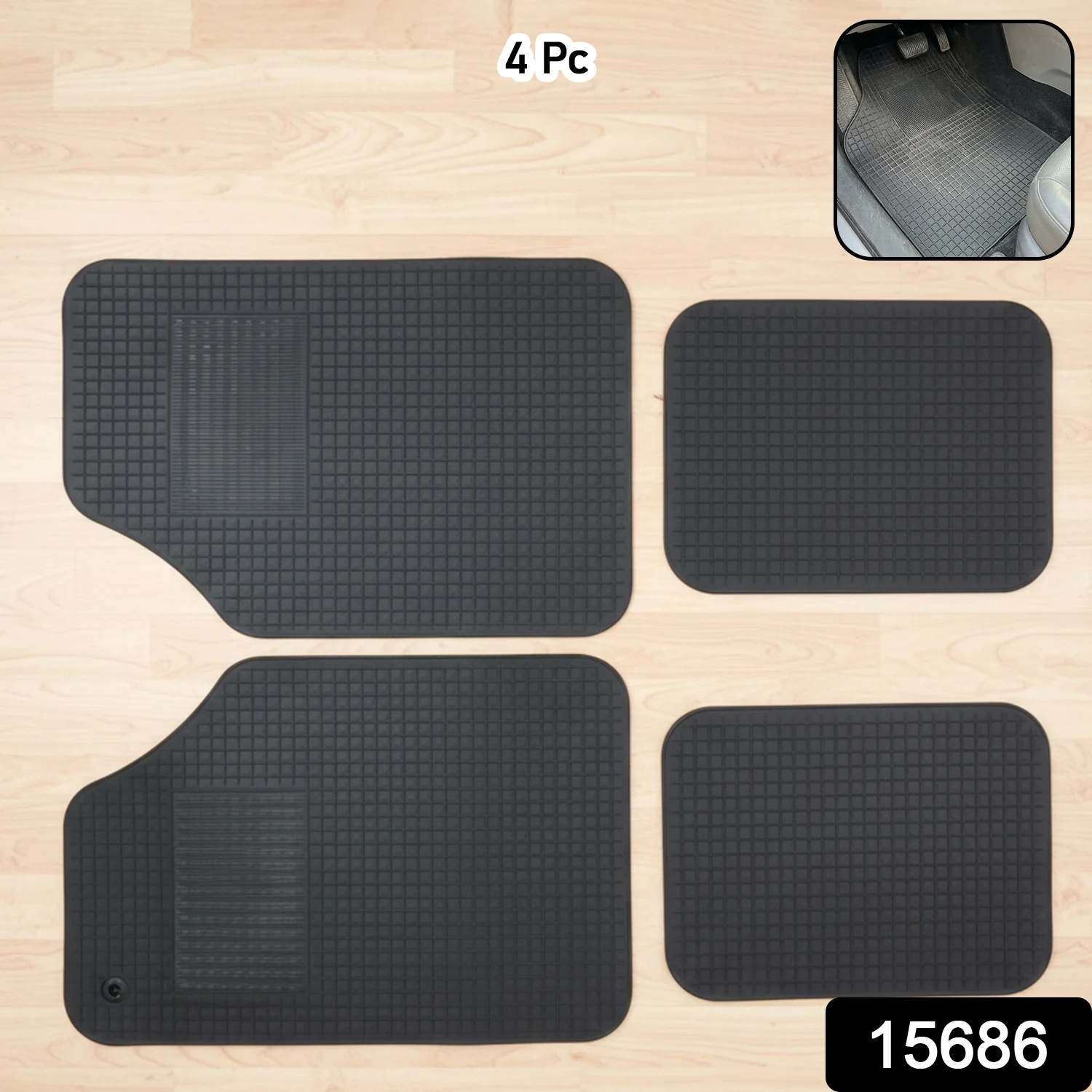 Universal Heavy Duty Car Floor Mat Set (4 Pc Set) - Image 2