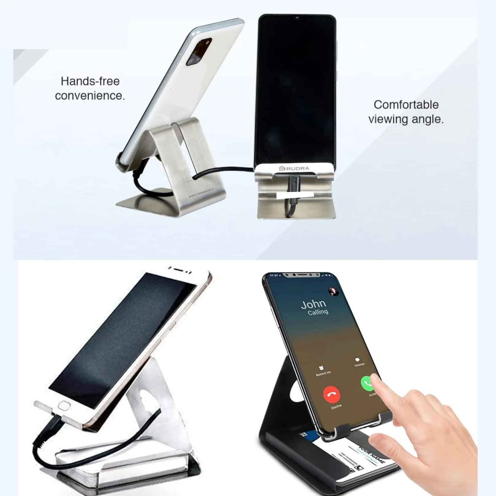 Stainless Steel Universal Mobile & Tablet Stand Holder - (1 Pc) - Image 6