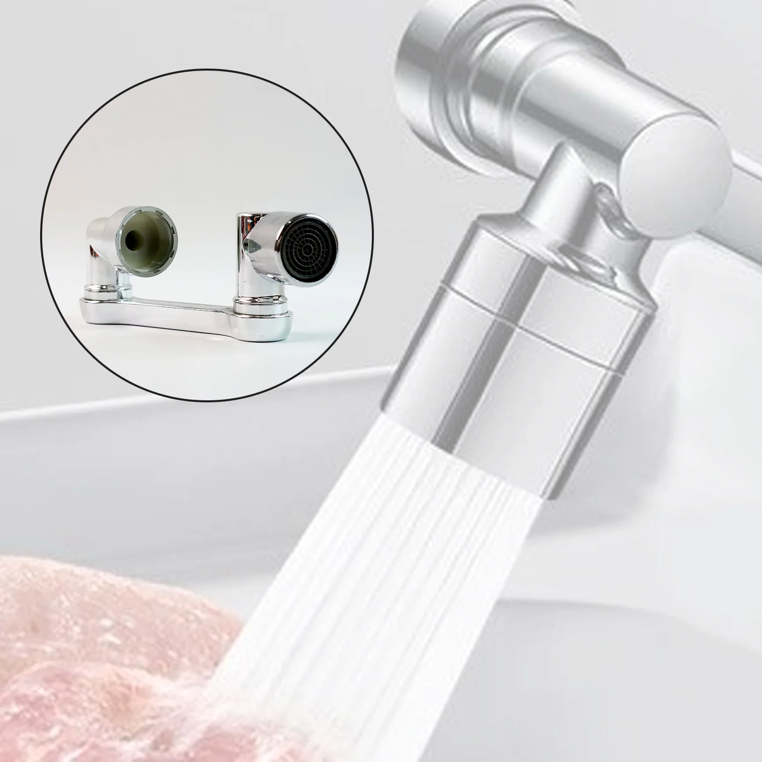 Universal Rotating Faucet Splash Head - (Set) - Image 3