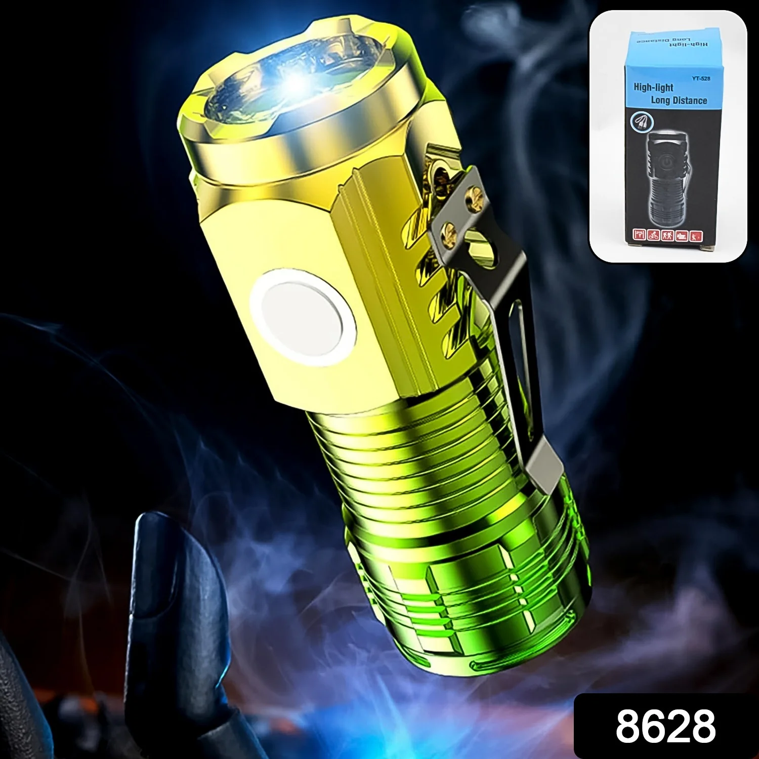 USB Chargeable Mini 3 LED Flashlight / Torch Light (1 Pc) - Image 2