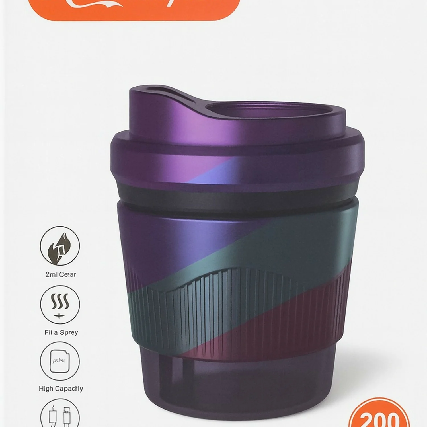 USB Coffee Cup Mini Humidifier 200ml Portable Cool Mist for Car & Office - Image 3