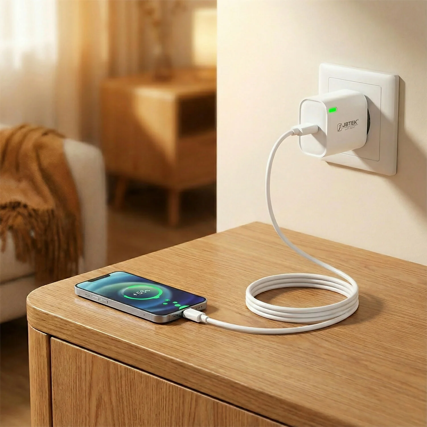 USB Fast 15W Charging Adapter with USB to Type C Cable for Smartphones - Image 2