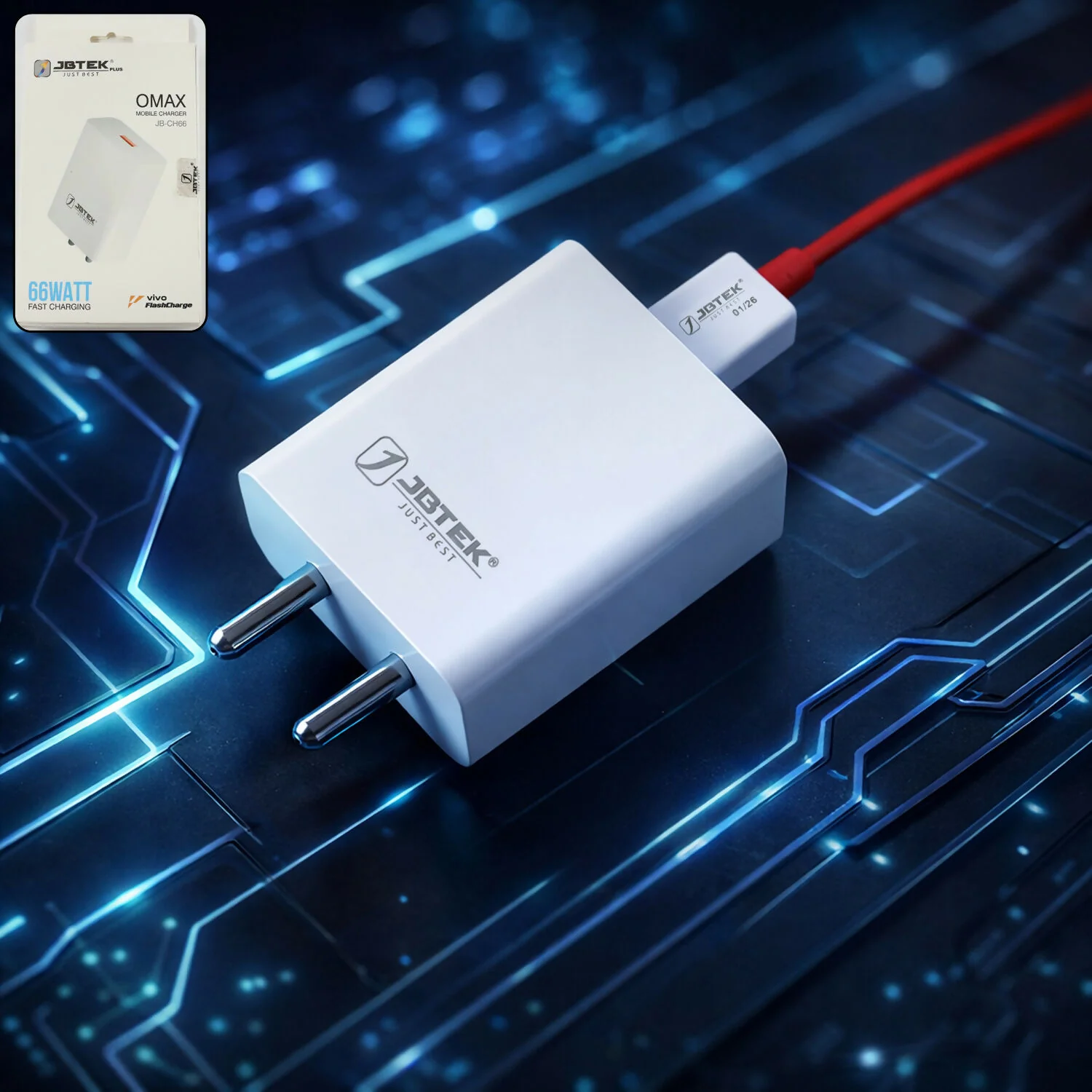 USB Fast 66W Charging Adapter with USB Output for Smartphones and Devices - Image 2