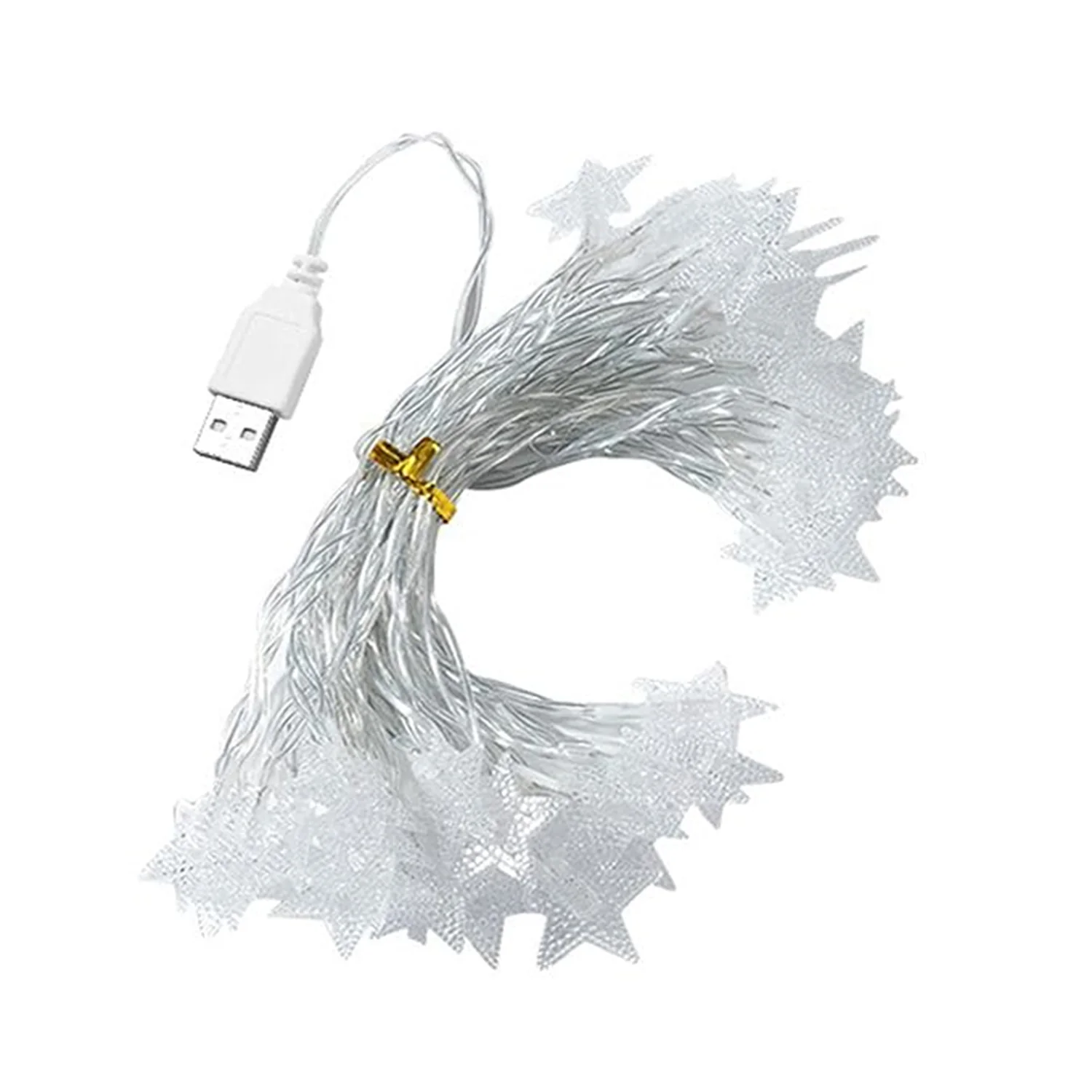 USB Powered 20 LED Decorative Star String Fairy Lights - Image 5
