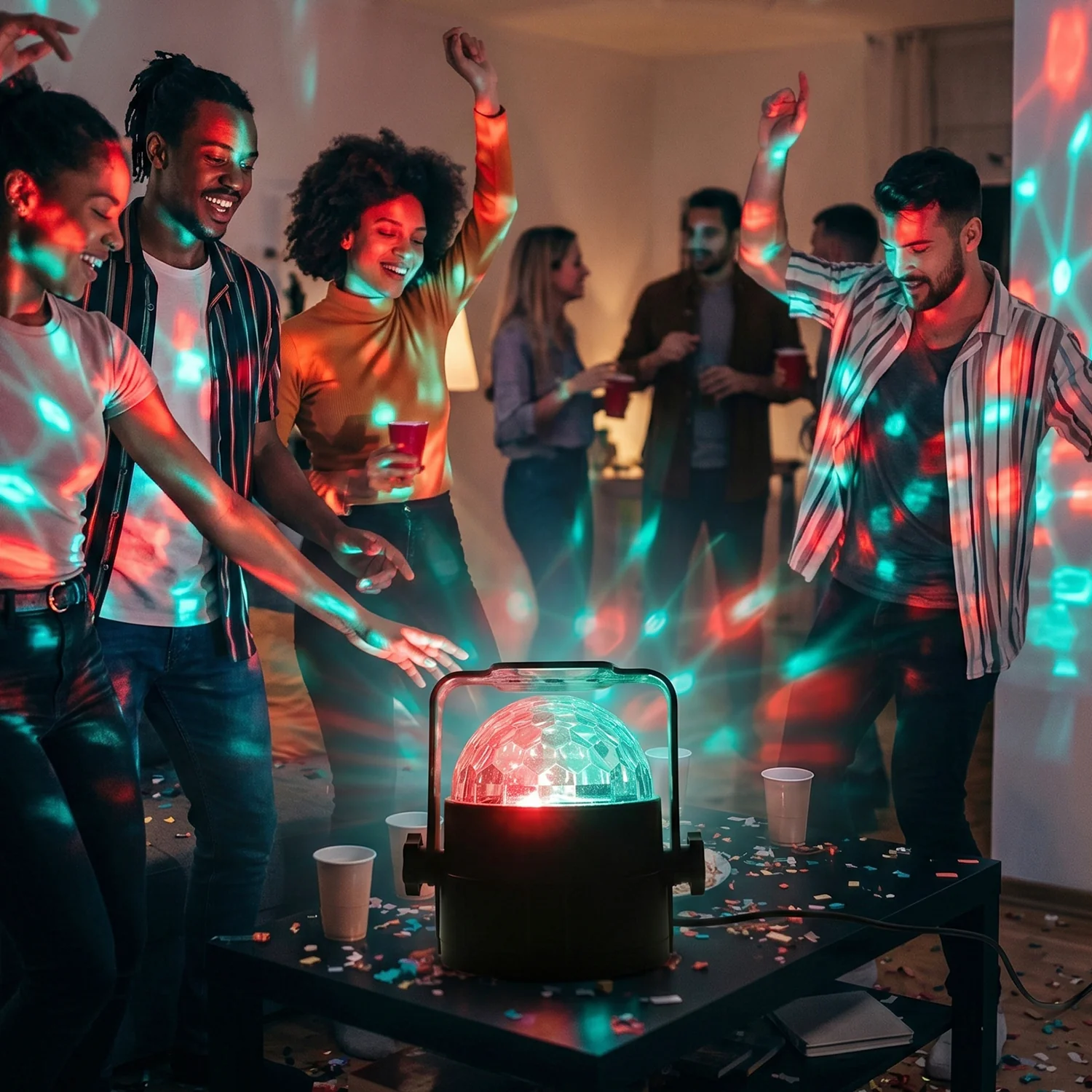 USB Powered LED Party Light Star Projector Disco Light (1 Pc) - Image 3