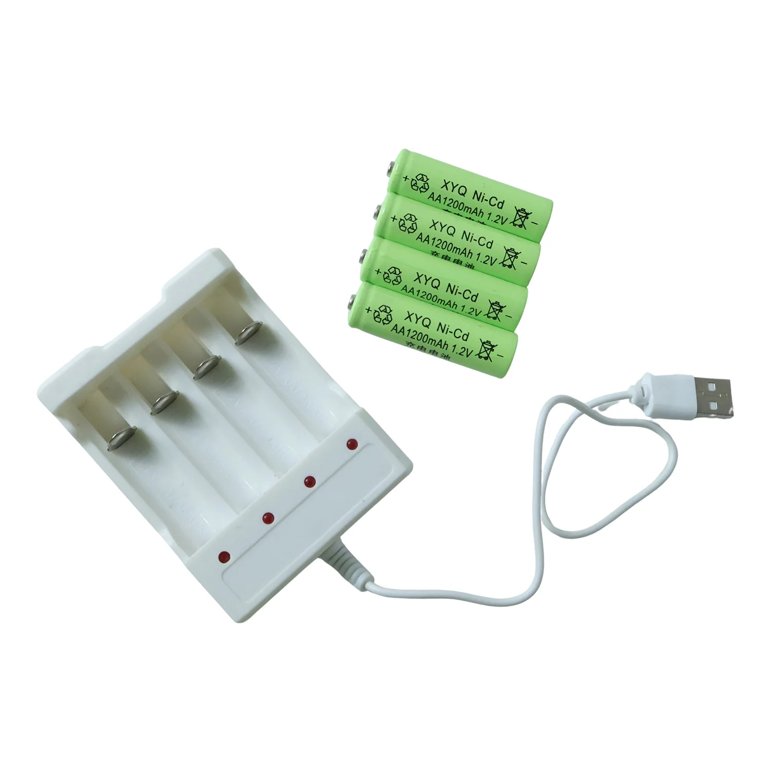 USB Powered Rechargeable AA Battery Charger with 4 AA Batteries (1 Set) - Image 5