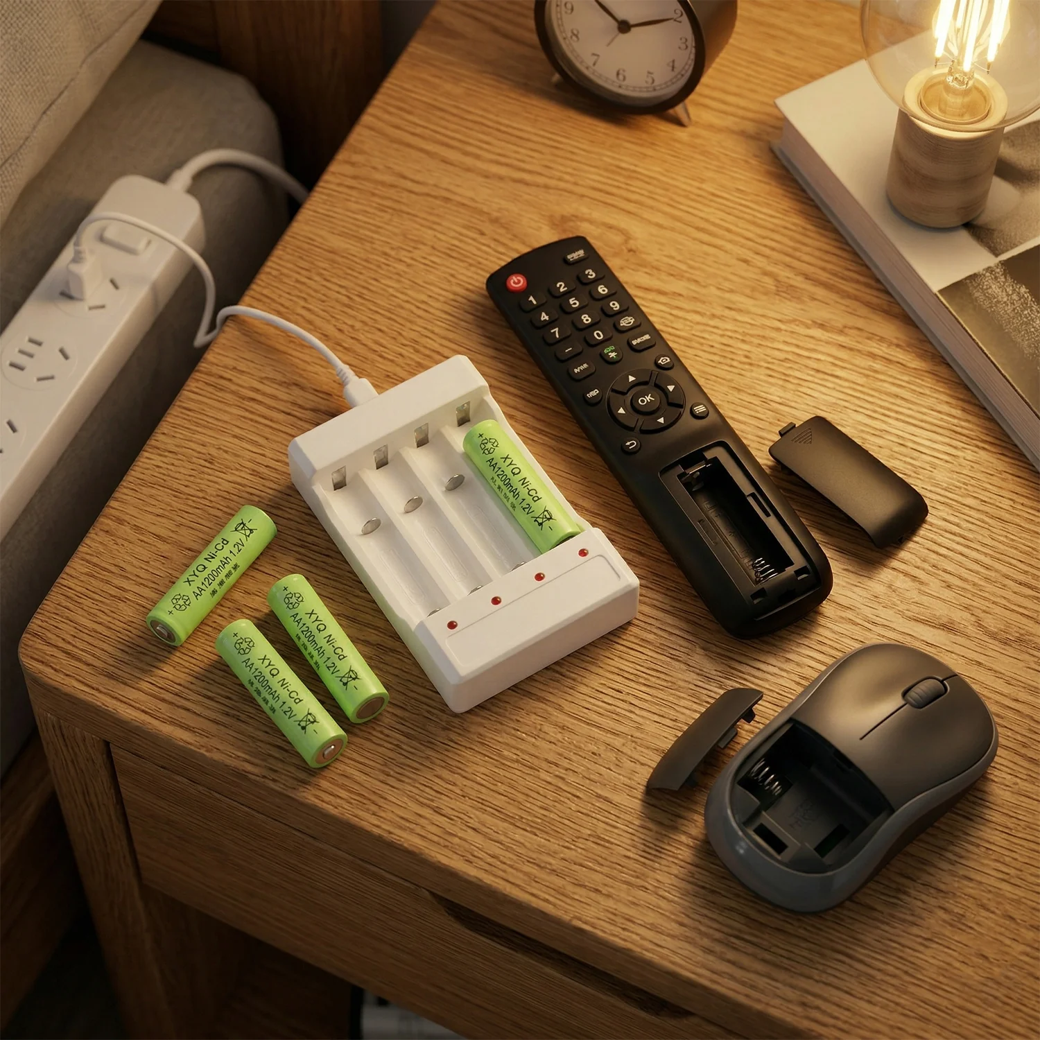 USB Powered Rechargeable AA Battery Charger with 4 AA Batteries (1 Set) - Image 7