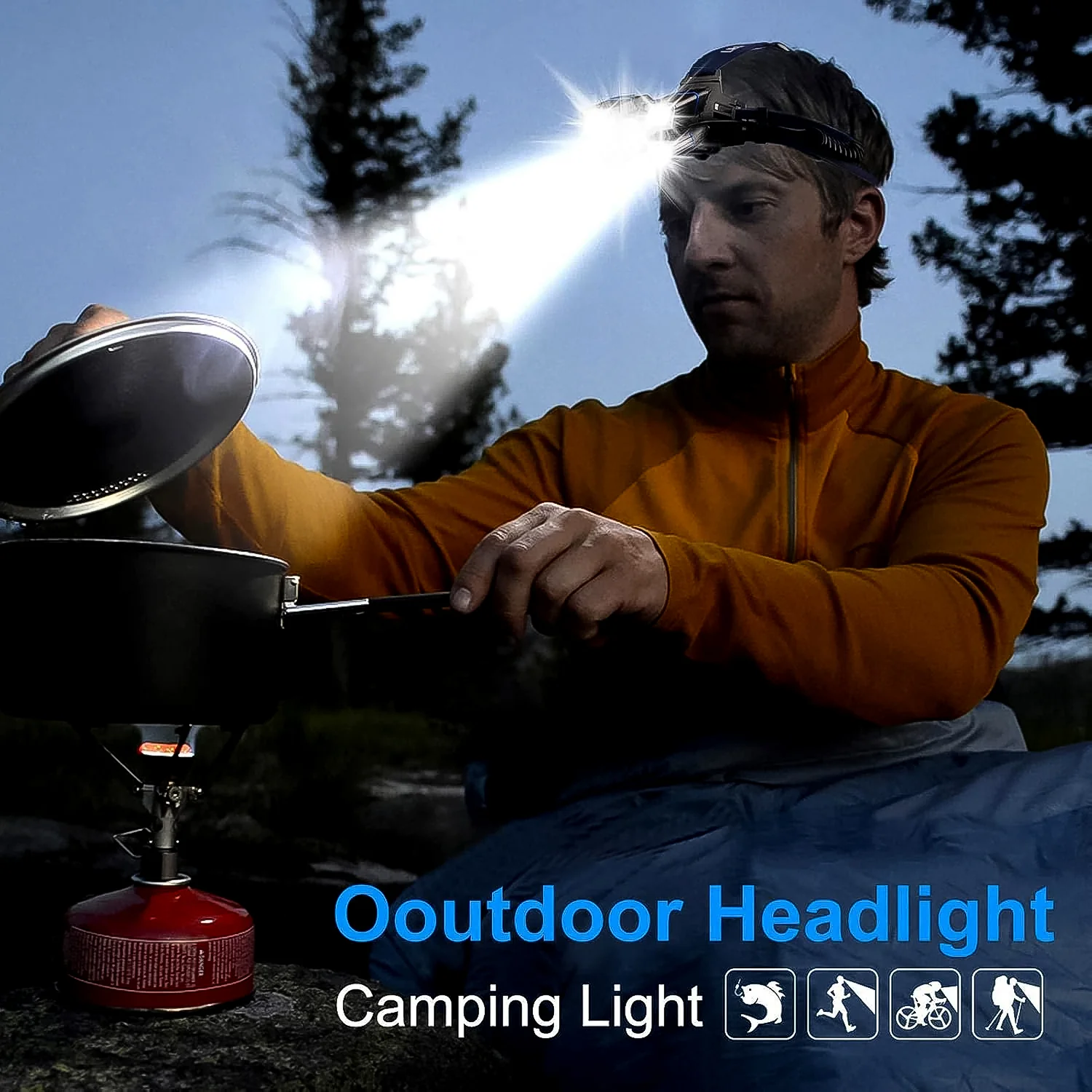 5 LED Headlamp USB Rechargeable Head Light (1 Pc) - Image 6