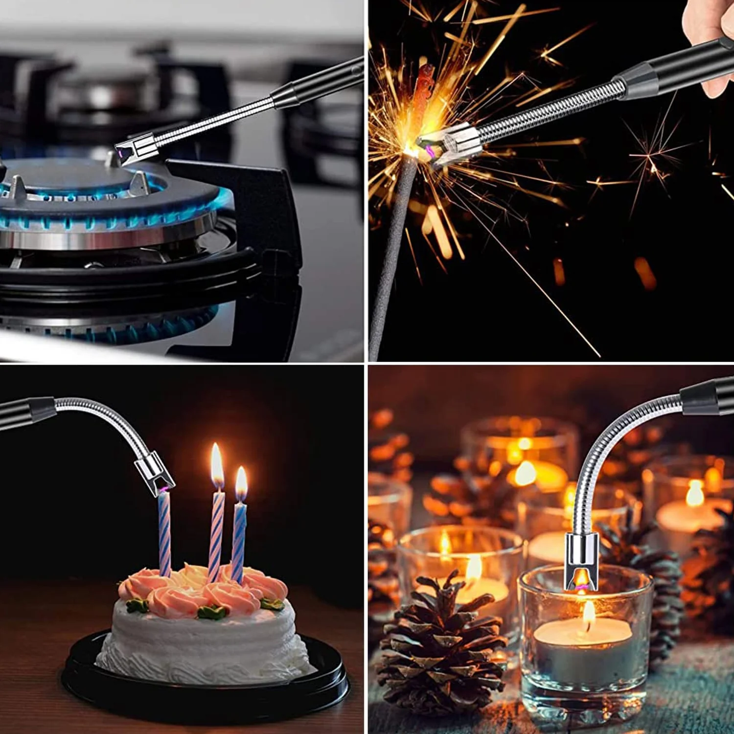Long Flexible USB Rechargeable Electric Arc Lighter – Windproof, Flameless Plasma - Image 10