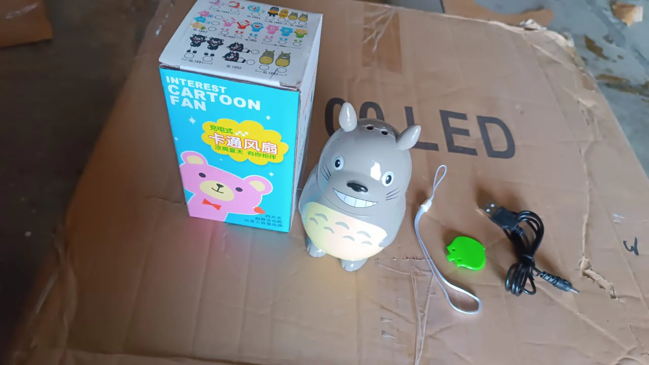 USB Rechargeable Mini Cartoon Fan (1 Pc) - Image 7