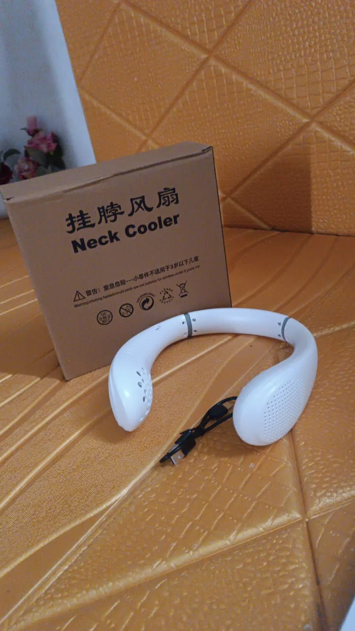 Portable USB Rechargeable Neck Fan – Wearable, 3 Speeds, Headphone Design - Image 9