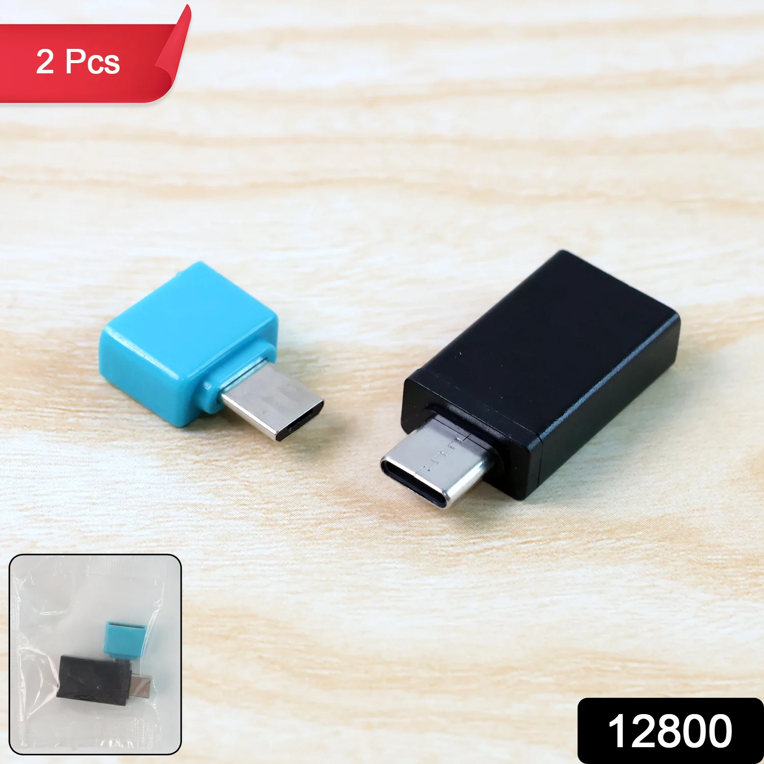 USB Micro & Type-C  to USB-A OTG Adapter - (2 Pc / Set) - Image 2