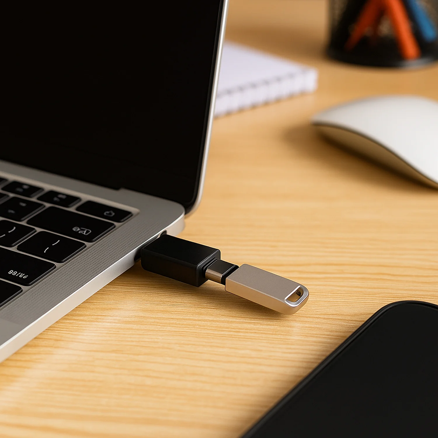 USB Micro & Type-C  to USB-A OTG Adapter - (2 Pc / Set) - Image 3