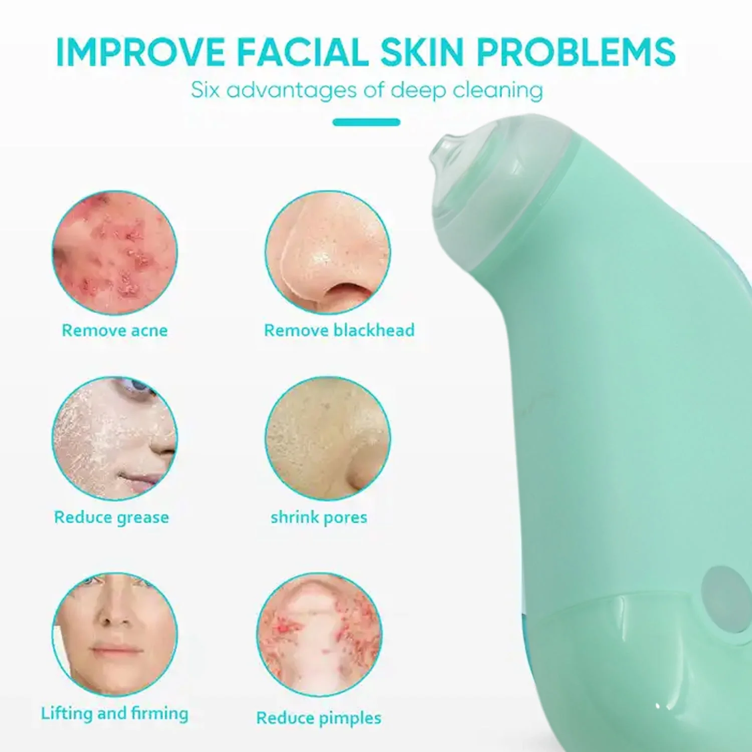 Mini Handheld Vacuum Blackhead Remover – Facial Massage & Spot Lifting (1 Pc) - Image 4