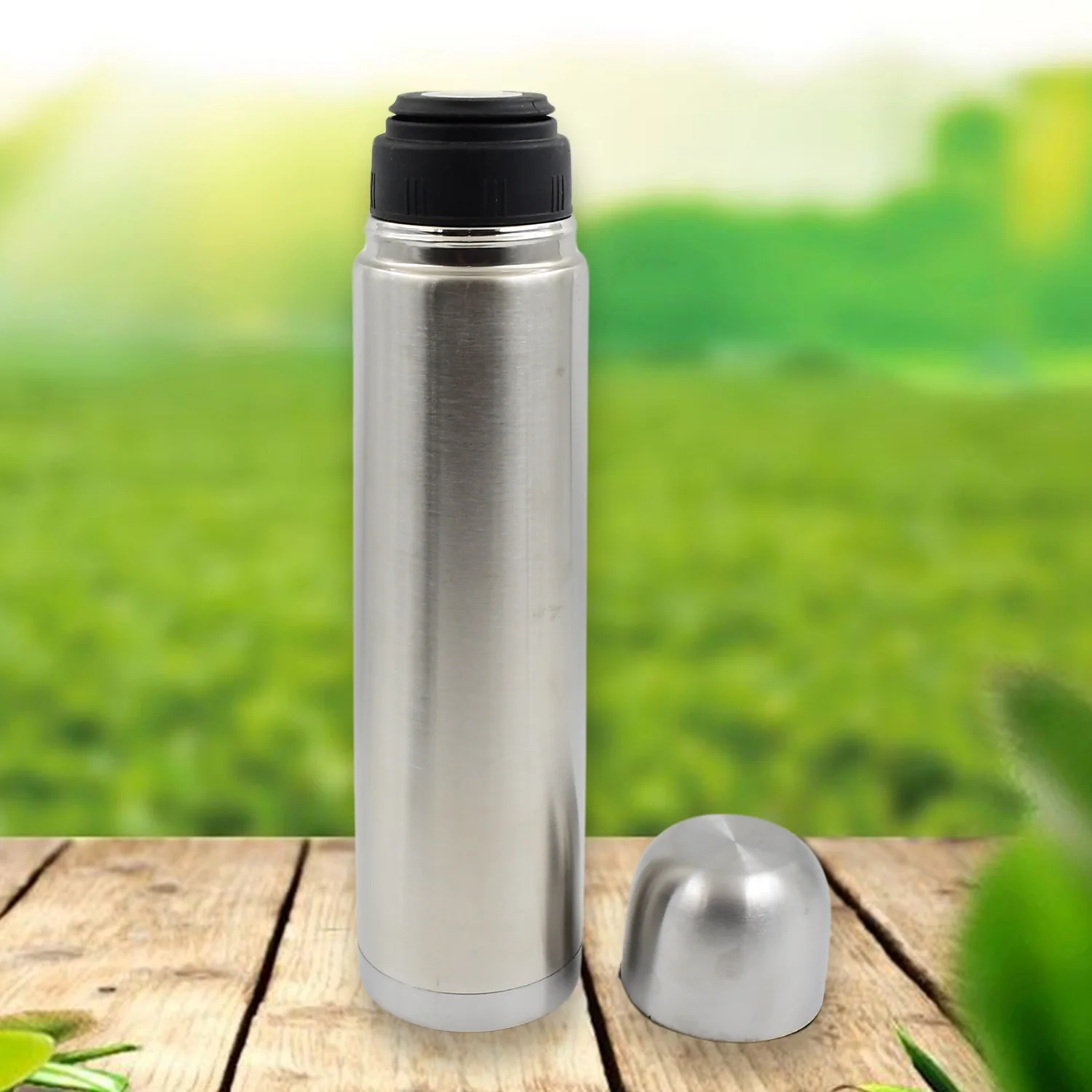 Stainless Steel Vacuum Flask with Cover for Hot & Cold Drinks (750 ML) - Image 7