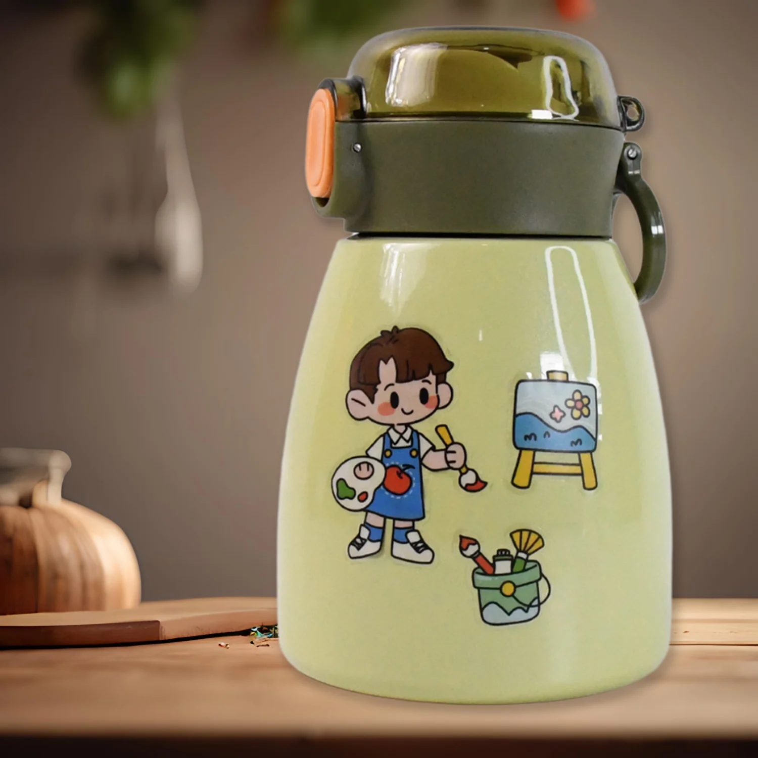Vacuum Insulation Flask Bottle with Straw for Sports Adult Children (Approx 480ml) - Image 6