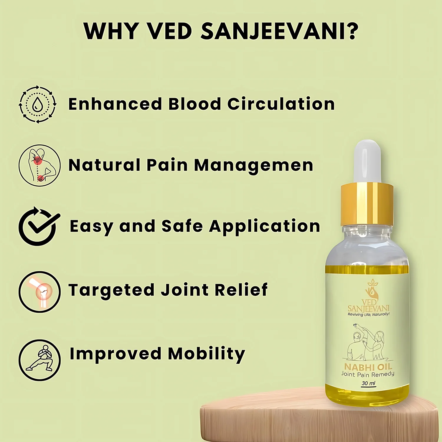 Ved Sanjeevani Nabhi Oil for Joint Pain Relief (30ML / 1 Pc) - Image 6