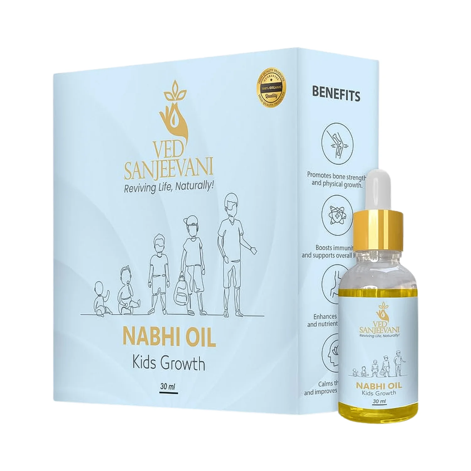 Ved Sanjeevani Nabhi Oil for Kids Growth (30ML / 1 Pc) - Image 5
