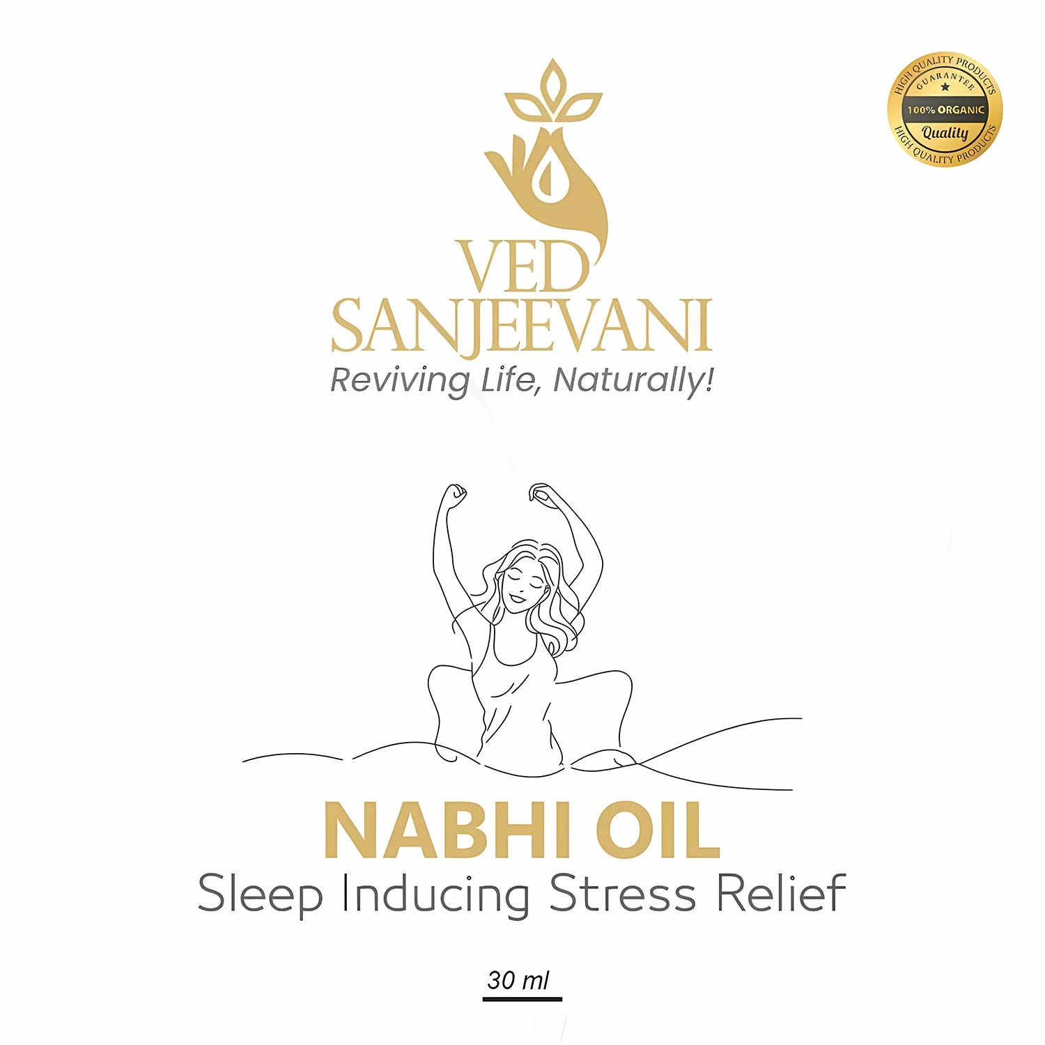 Ved Sanjeevani Nabhi Oil Sleep Inducing Stress Relief (30ML / 1 Pc) - Image 6