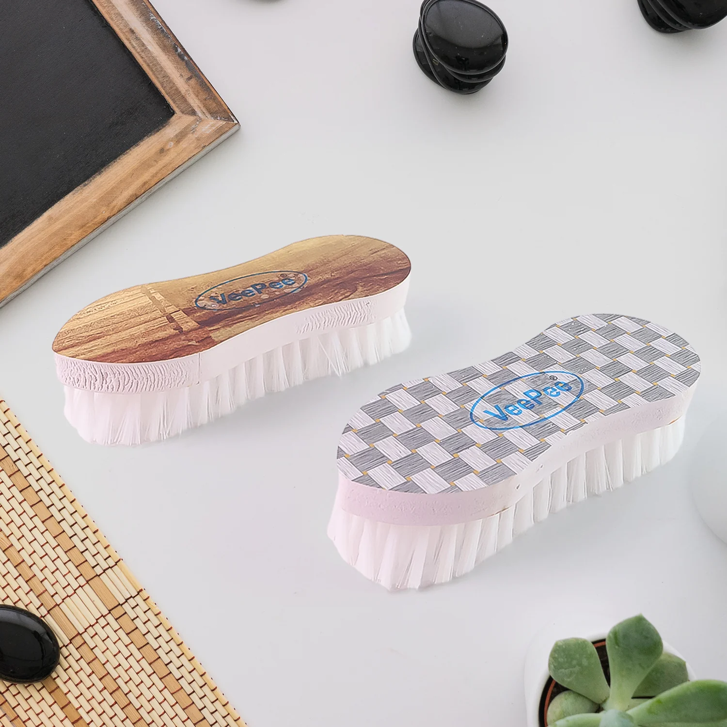 VeePee Ergonomic Curved Laundry Brush Set (4 Pc) - Image 3