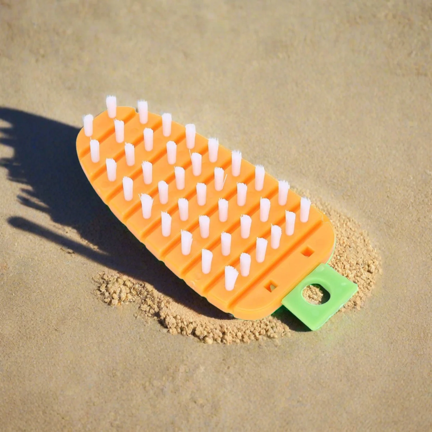 Carrot-Shaped Non-Toxic Vegetable Scrubbing Brush for Fruits & Veggies - Image 12