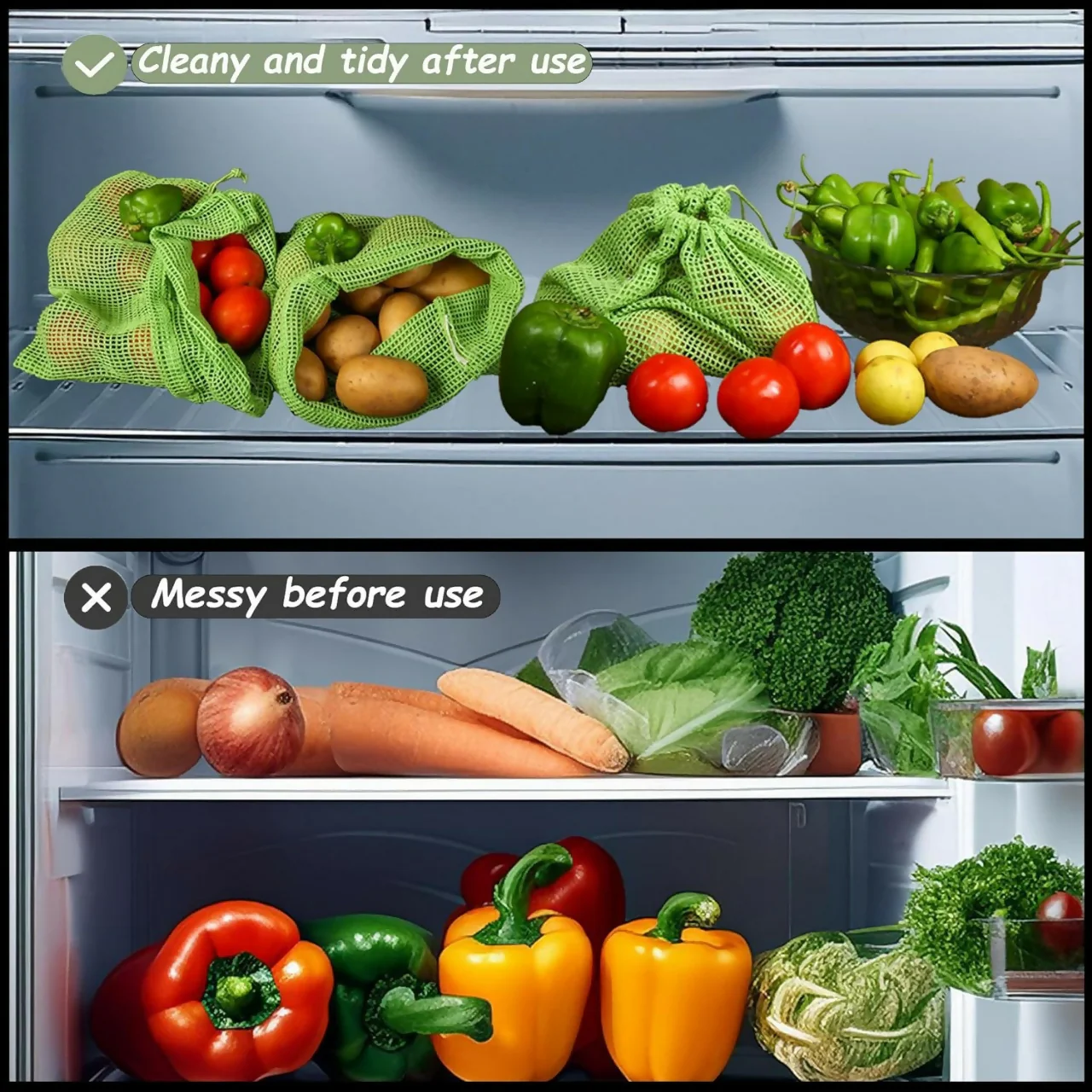 vegetable storage bag 3Pc (S,M,L Size) - Image 3