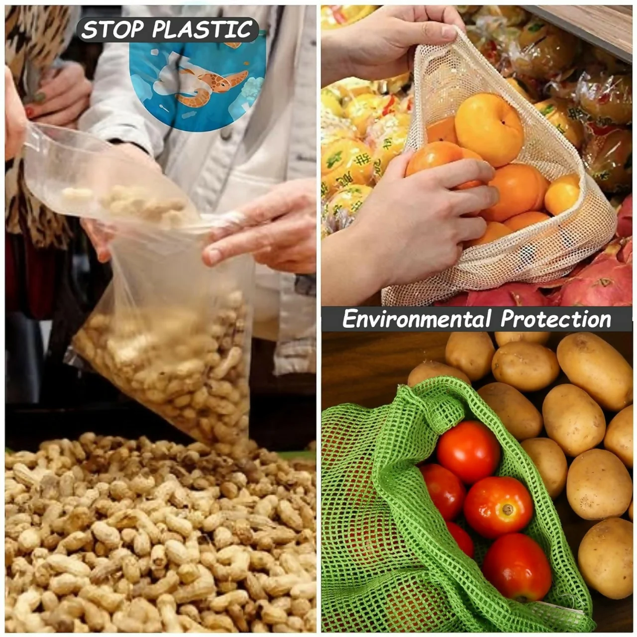 vegetable storage bag 3Pc (S,M,L Size) - Image 4