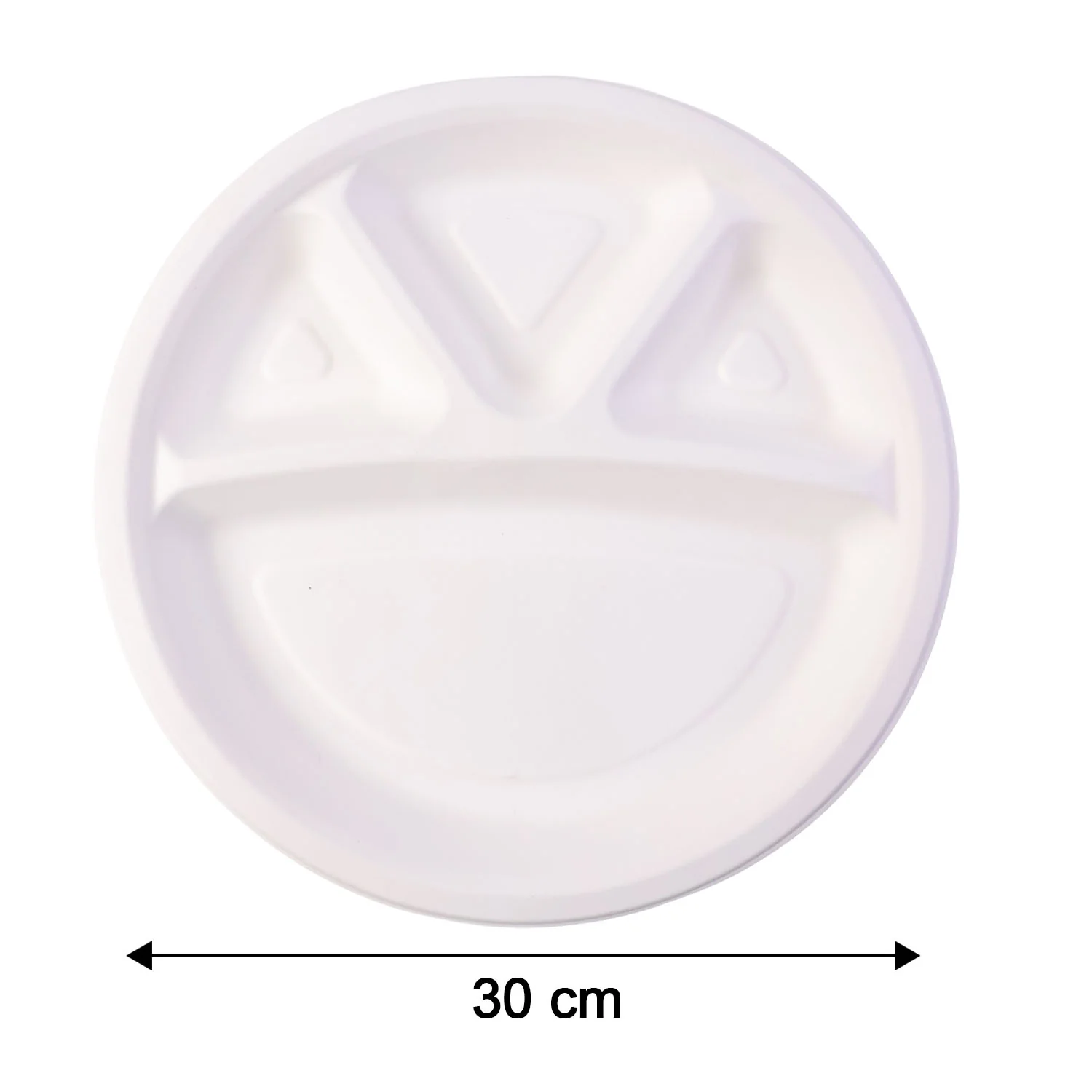 Vegnar 4 Compartment Disposable Food Serving Plate Set (10 Pc) - Image 6