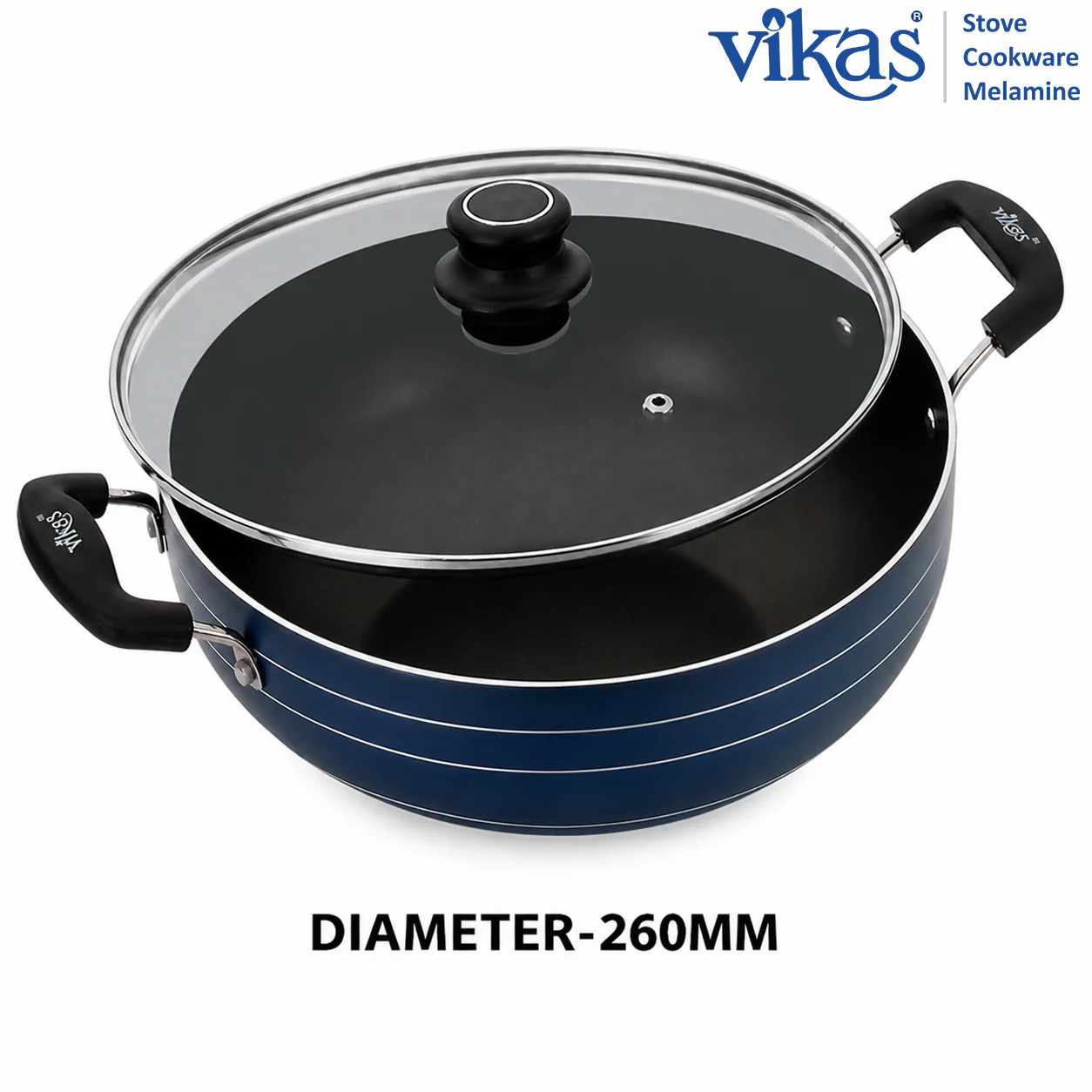 Vikas Deep Kadai with Glass Lid And Versatile Cooking Partner for Curries, Stir Fry, Biryani & More - Image 4
