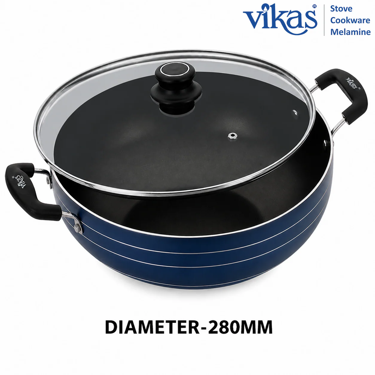 Vikas Deep Kadai with Glass Lid And Versatile Cooking Partner for Curries, Stir Fry, Biryani & More - Image 5