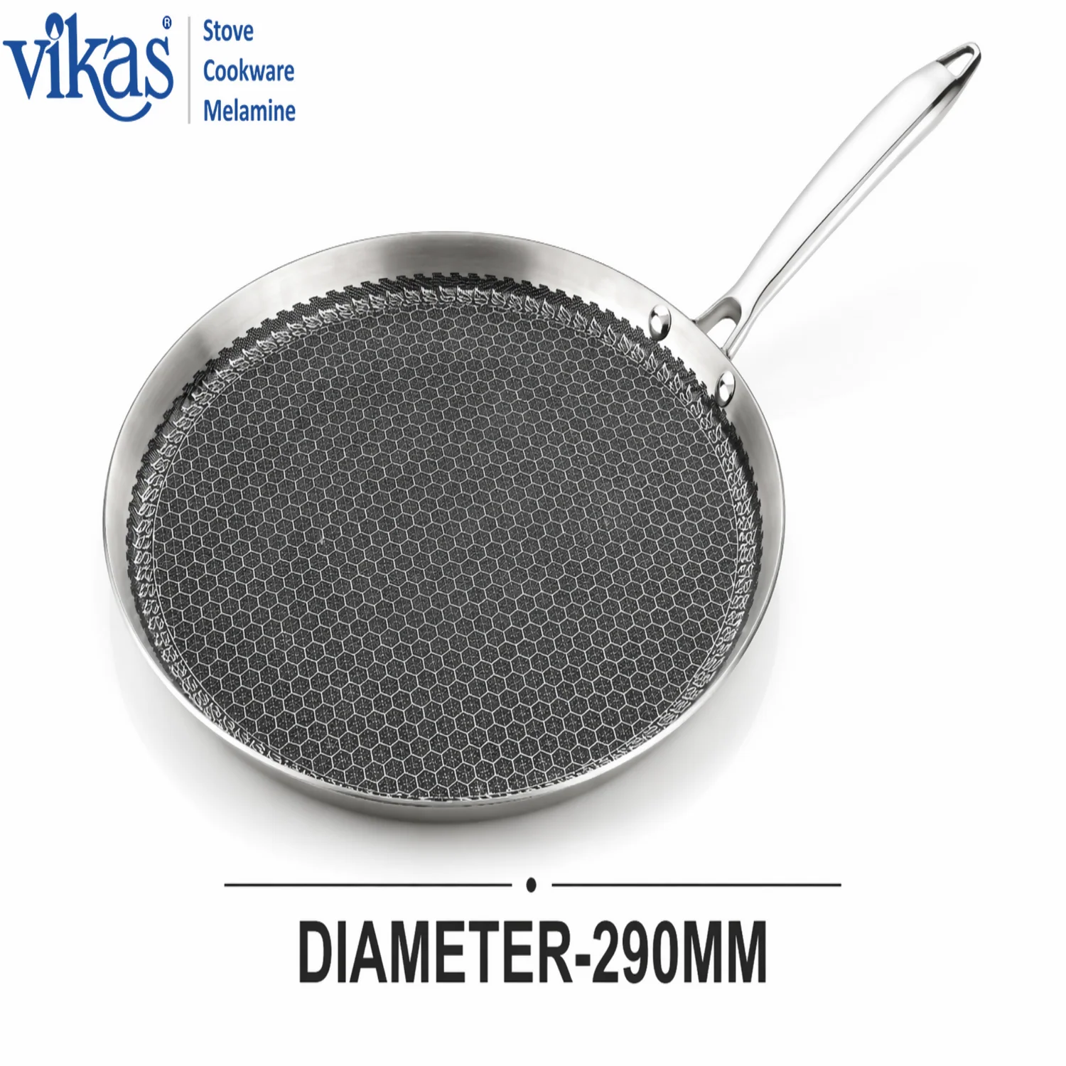 Vikas Honeycomb Dosa Tawa Triply Cookware with Aluminum Core for Even Heating - Image 4