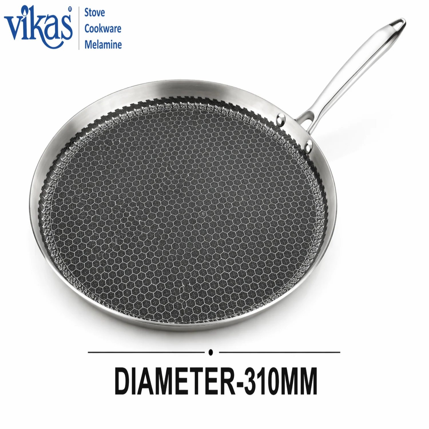 Vikas Honeycomb Dosa Tawa Triply Cookware with Aluminum Core for Even Heating - Image 5