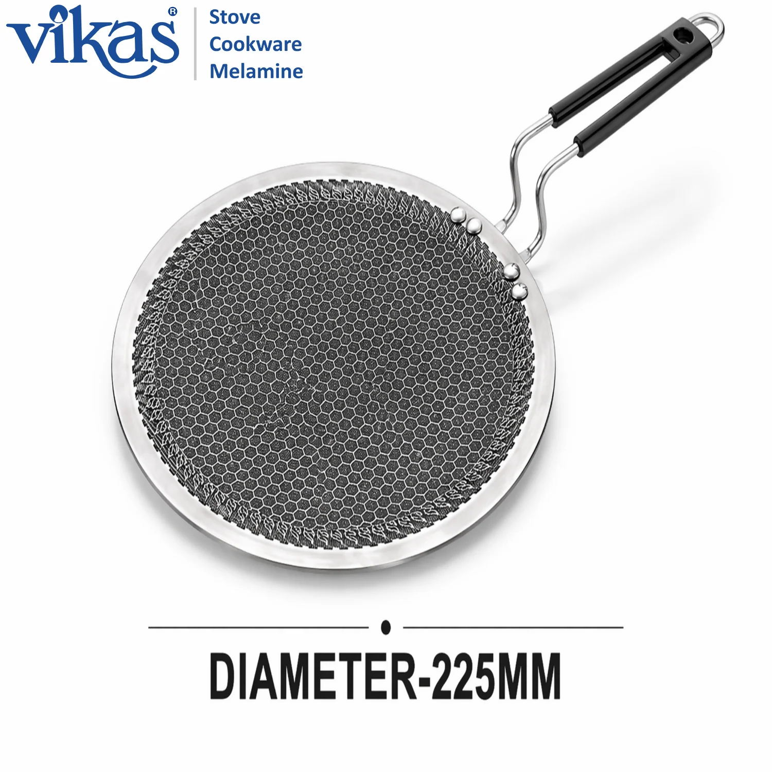 Vikas Honeycomb Roti Tawa Triply Cooking Tawa with Heat Resistant Handle - Image 2