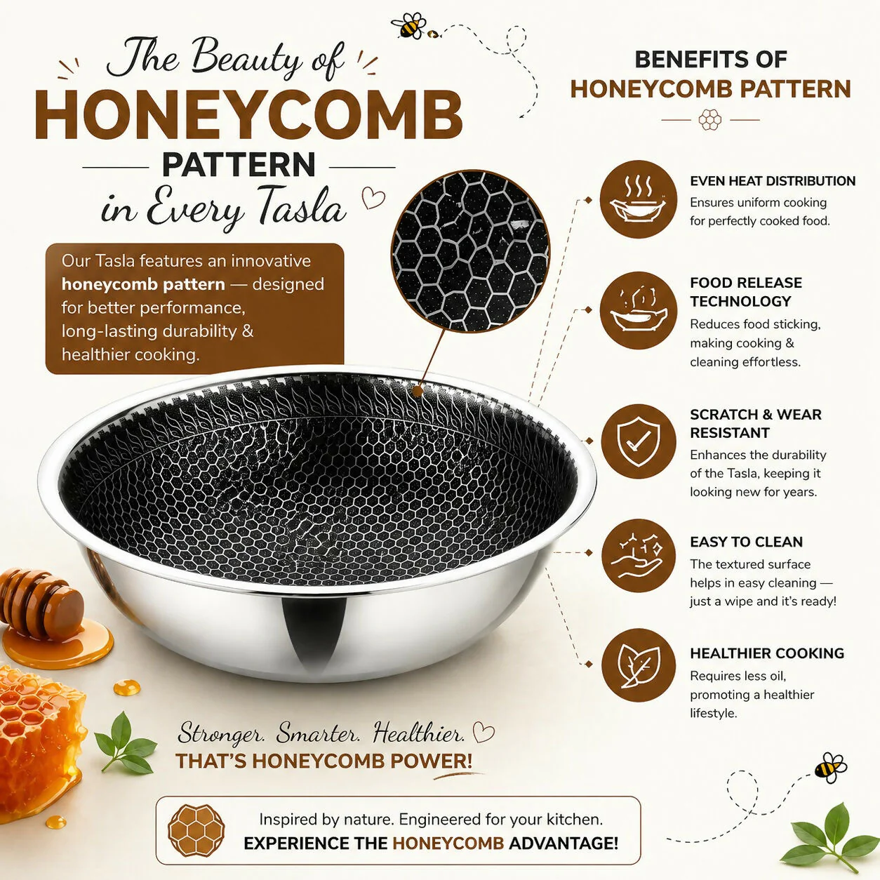 VIKAS Honeycomb Tasla with - Premium Cookware for Every Kitchen - Image 7