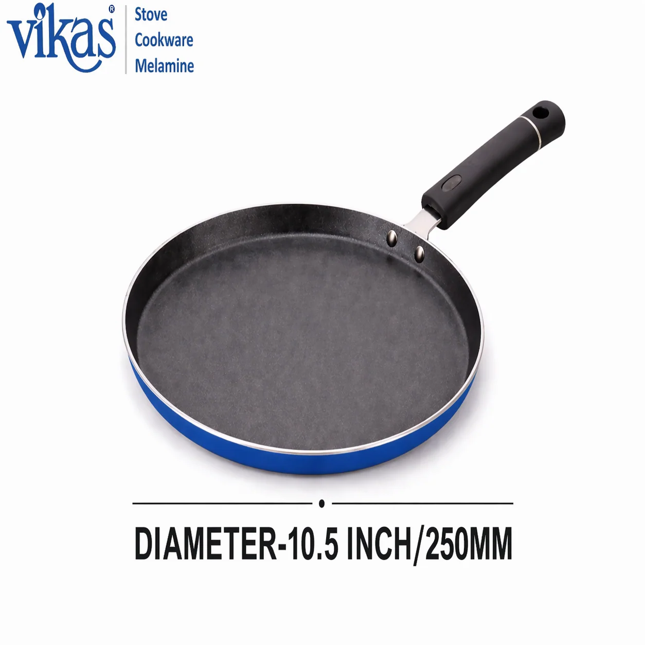 Vikas Non-Stick Dosa Tawa 3.0mm Thick Flat Pan with Bakelite Handle Smooth Cooking Tawa - Image 4