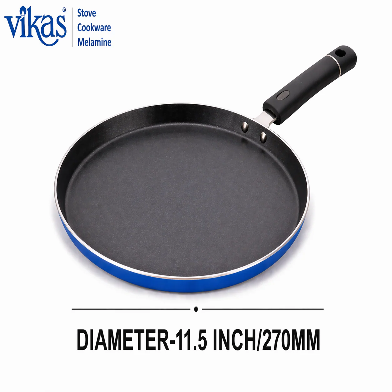 Vikas Non-Stick Dosa Tawa 3.0mm Thick Flat Pan with Bakelite Handle Smooth Cooking Tawa - Image 5