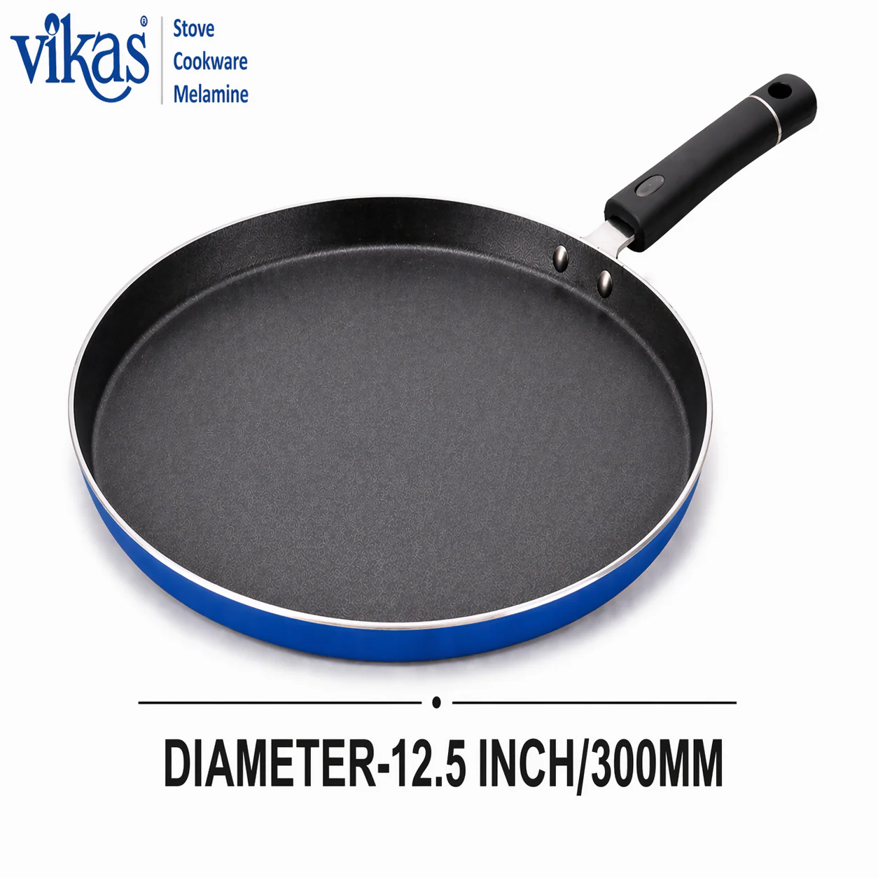 Vikas Non-Stick Dosa Tawa 3.0mm Thick Flat Pan with Bakelite Handle Smooth Cooking Tawa - Image 6