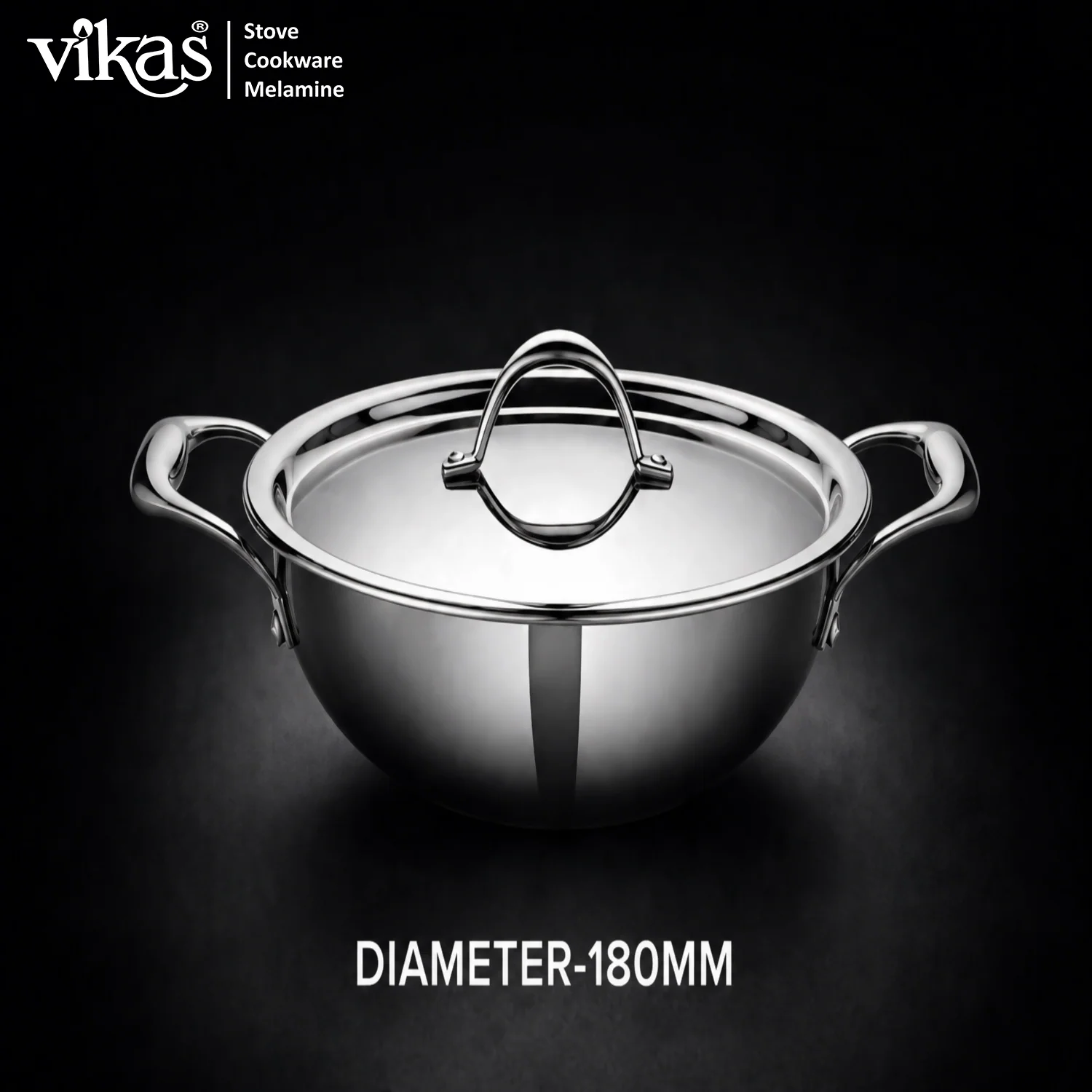 Vikas Triply Kadai with Lid Heavy Duty Cooking Kadai - Image 2