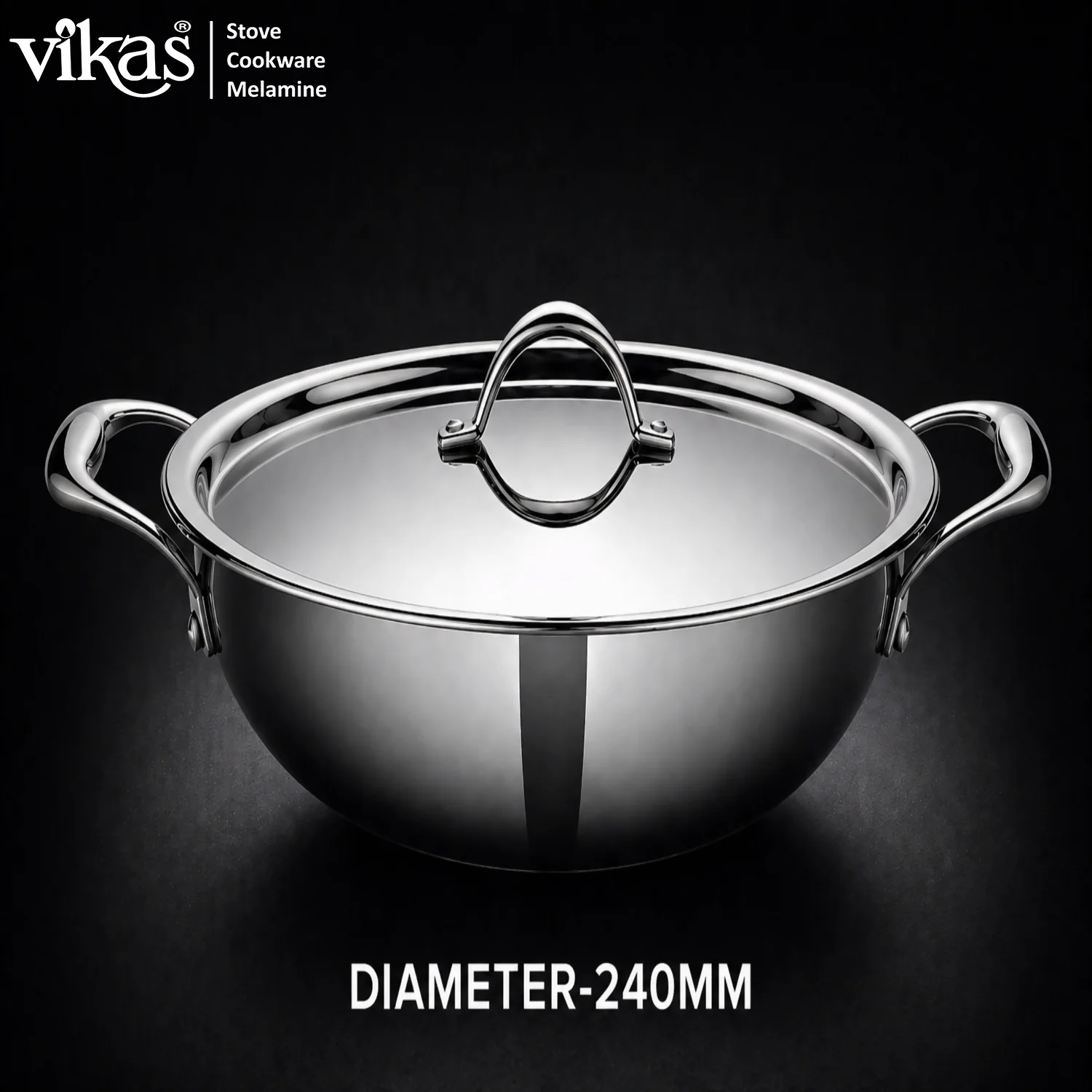 Vikas Triply Kadai with Lid Heavy Duty Cooking Kadai - Image 5