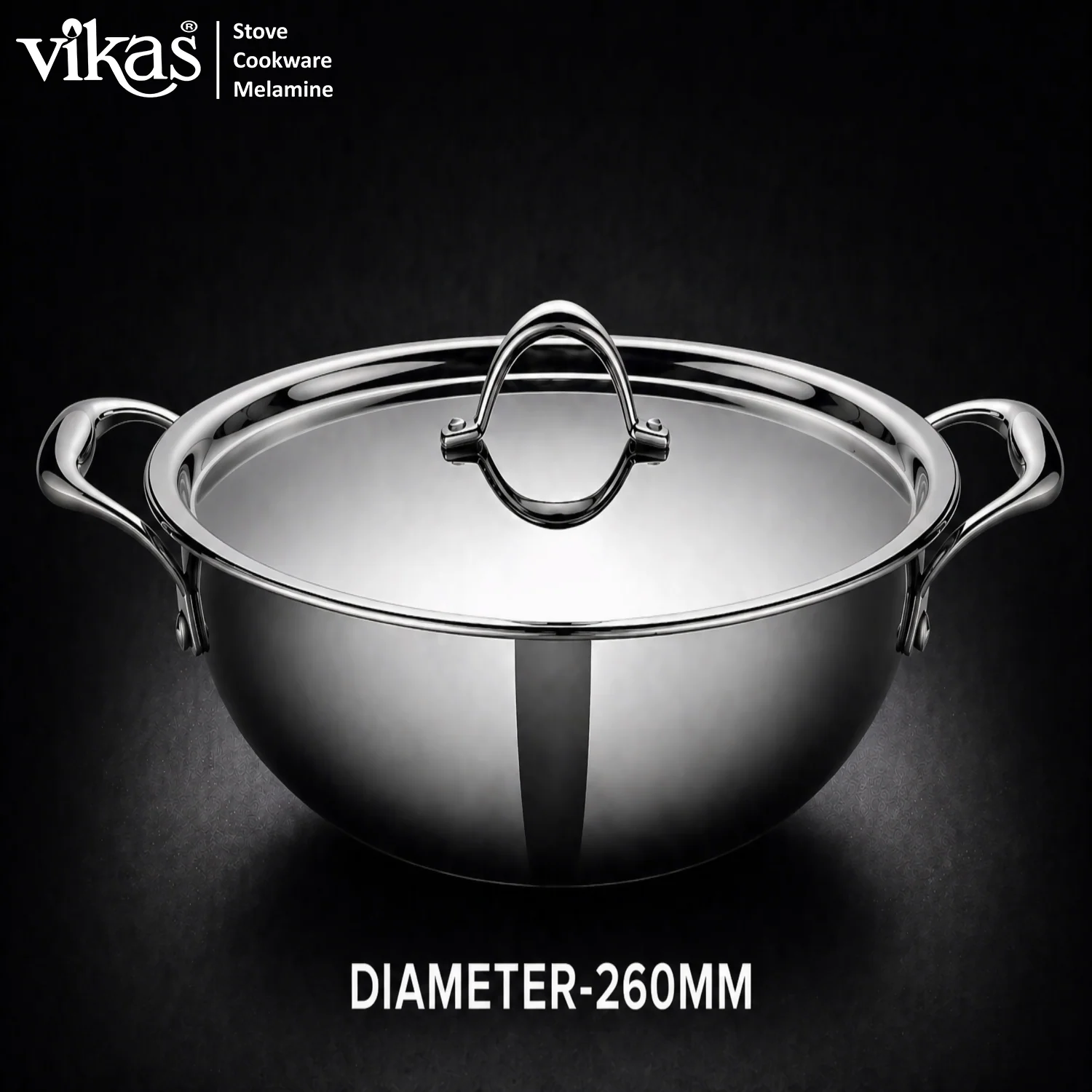 Vikas Triply Kadai with Lid Heavy Duty Cooking Kadai - Image 6