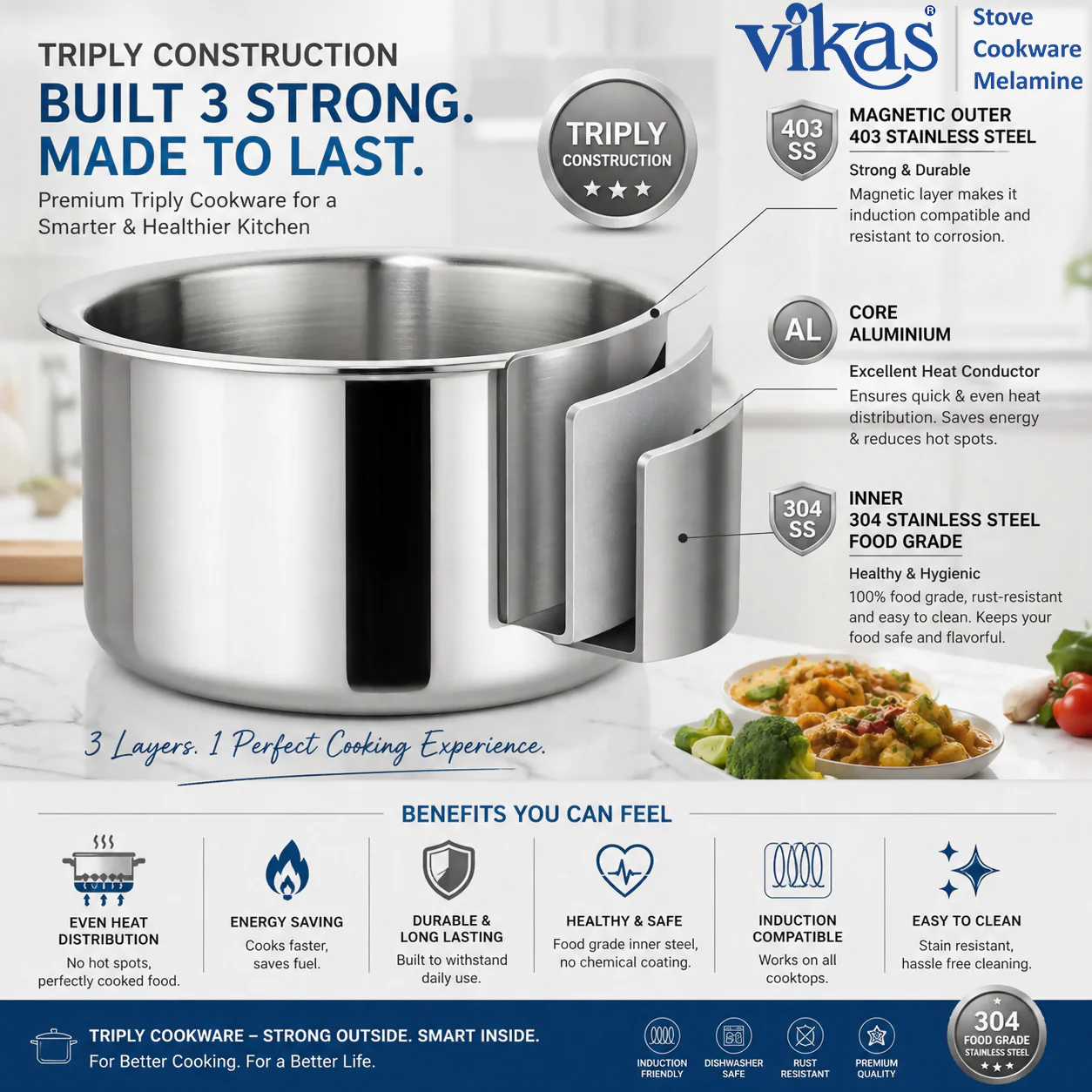 Vikas Triply Tope – Versatile Cooking for Every Meal - Image 9