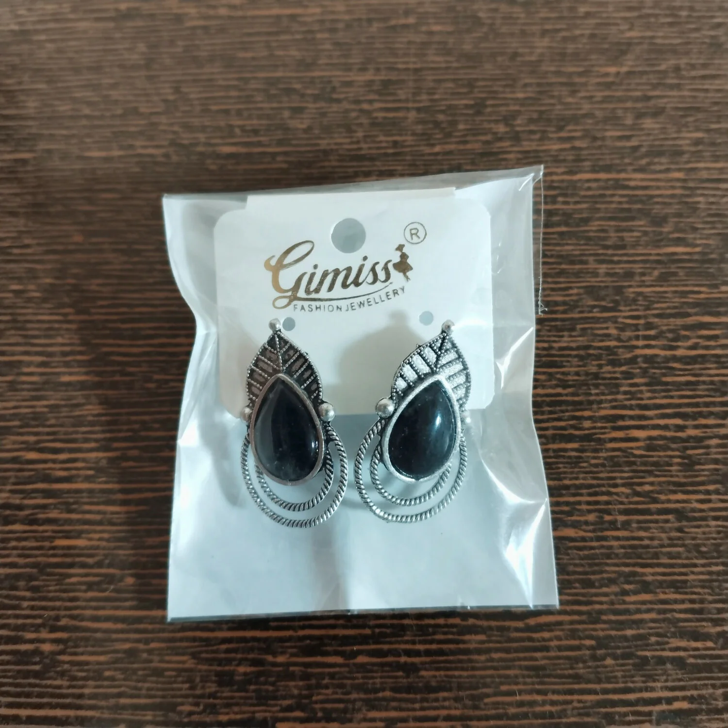 Vintage Oxidized Silver Black Teardrop Earrings with Intricate Leaf Detailing – Ethnic Boho Dangle Earrings for Women/girls - Image 4