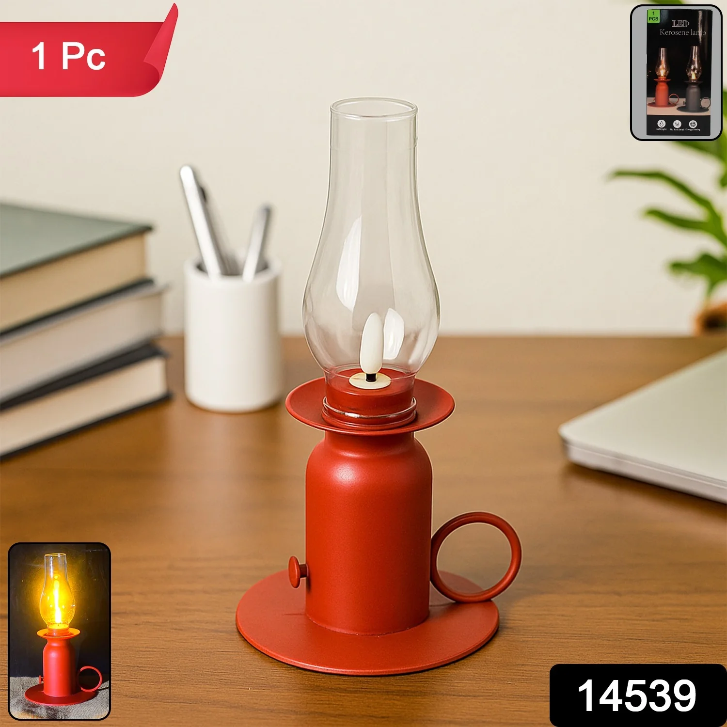 Vintage Style Plastic Candle Light LED Lamp (1 Pc) - Image 2